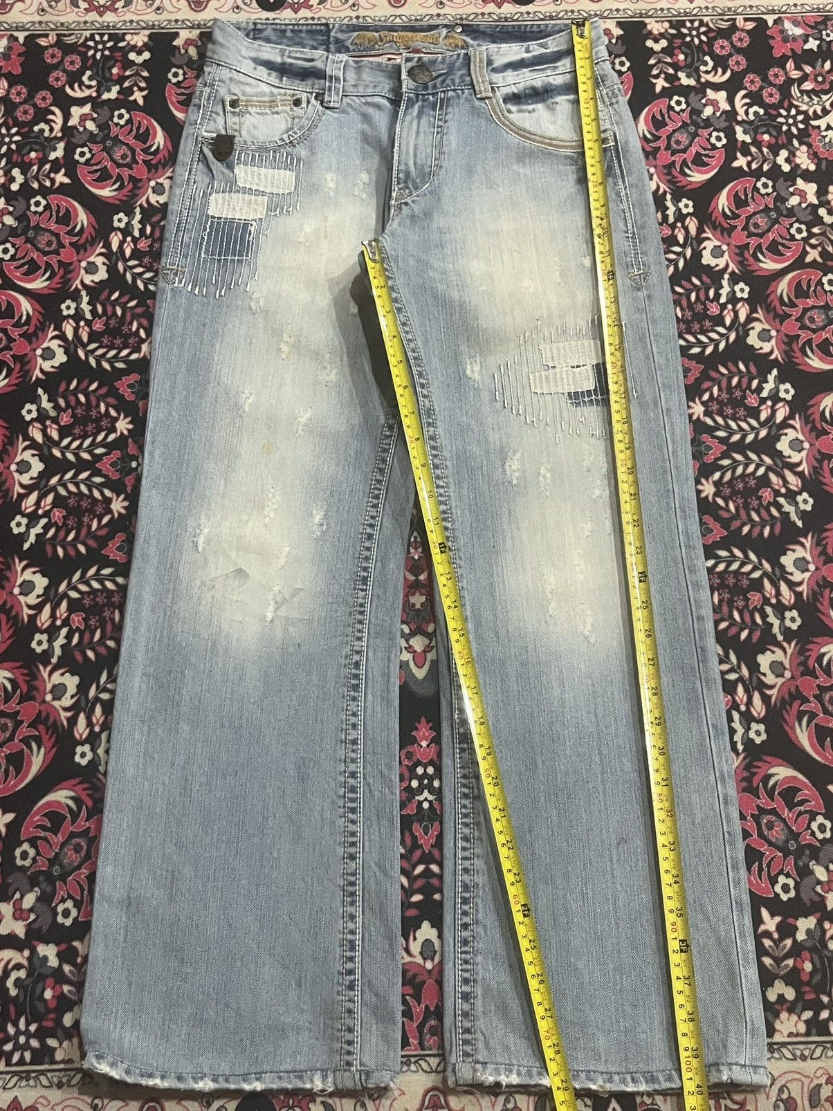 Japanese Brand Japanese Brand Shame Jeans Sashiko Patch Stitch Light Denim Size US 30 / EU 46 - 11 Thumbnail