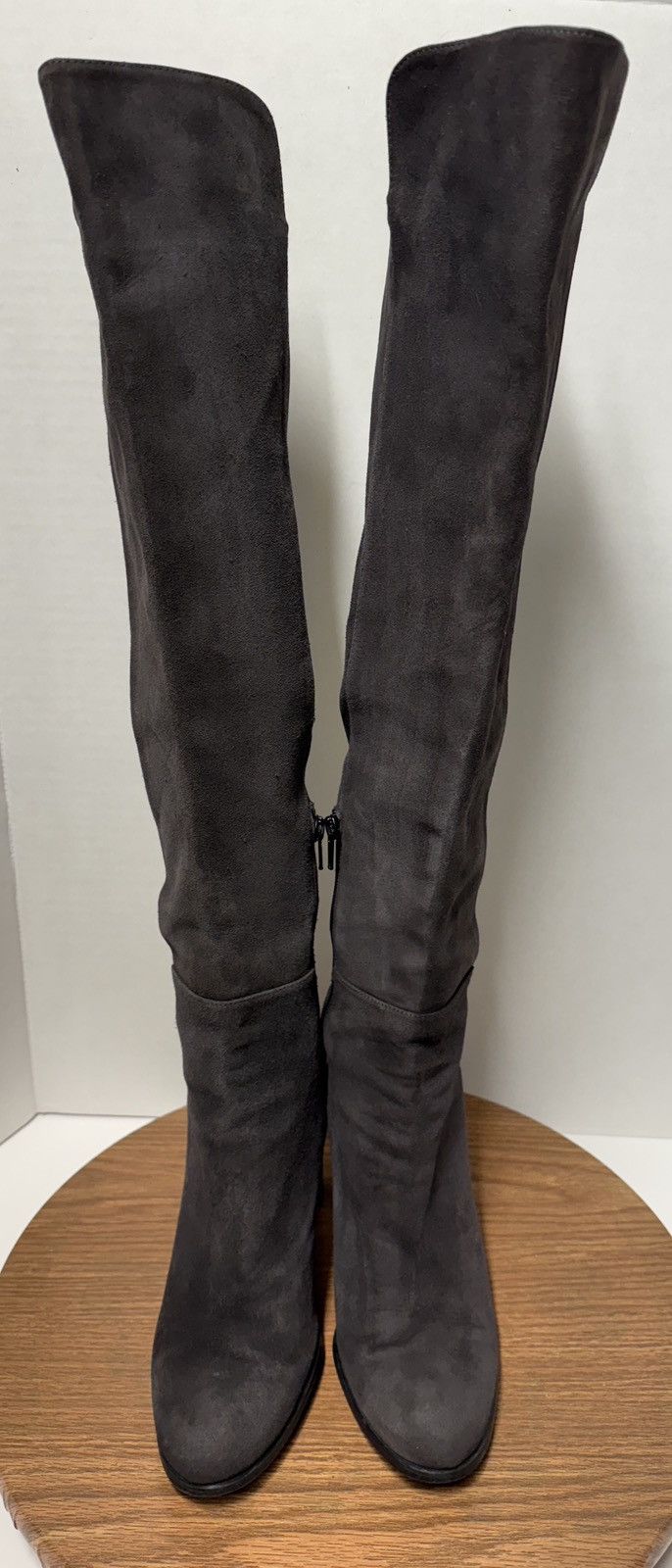 Stuart Weitzman Stuart Weitzman AllJill Anthracite Suede Over the Knee Boot Size US 8 / IT 38 - 1 Thumbnail