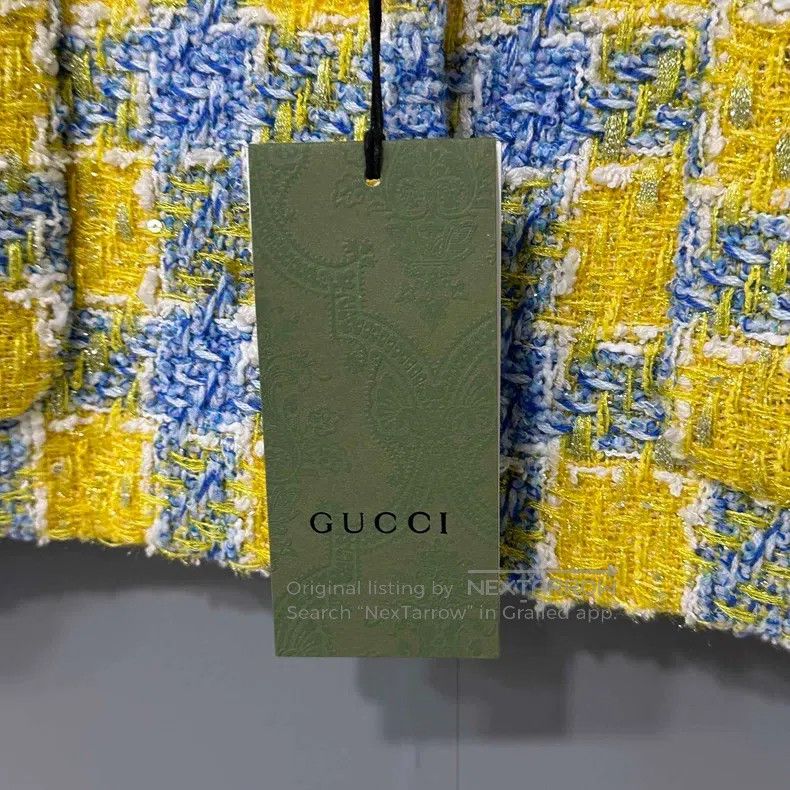 Gucci Gucci 23ss plaid tweed gold buckle small fragrance style j Size S / US 4 / IT 40 - 7 Thumbnail