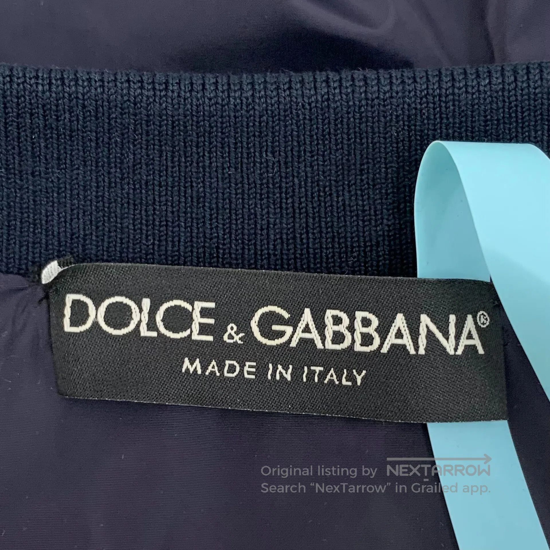 Dolce & Gabbana Dolce Gabbana Dark Blue Badge Little Bird Embroidery Stand Size US S / EU 44-46 / 1 - 5 Thumbnail