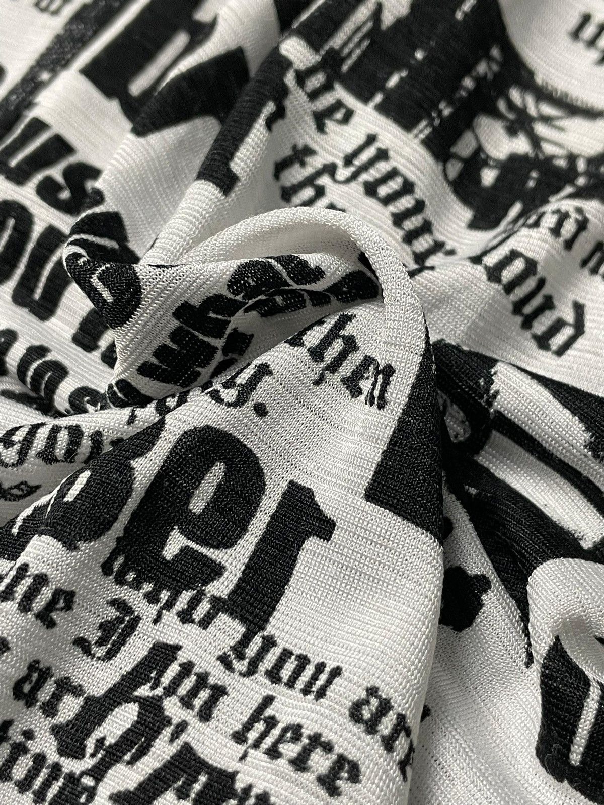 Designer × Japanese Brand Blue Trive Newspaper Pattern Cotton Spandex Pants (4) Size US 30 / EU 46 - 11 Thumbnail
