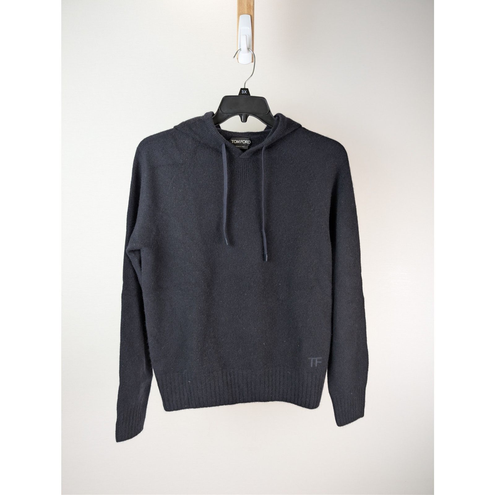 Tom Ford o1rshd1 CC20 Cashmere Hooded Sweatshirt in Black Size US M / EU 48-50 / 2 - 8 Thumbnail