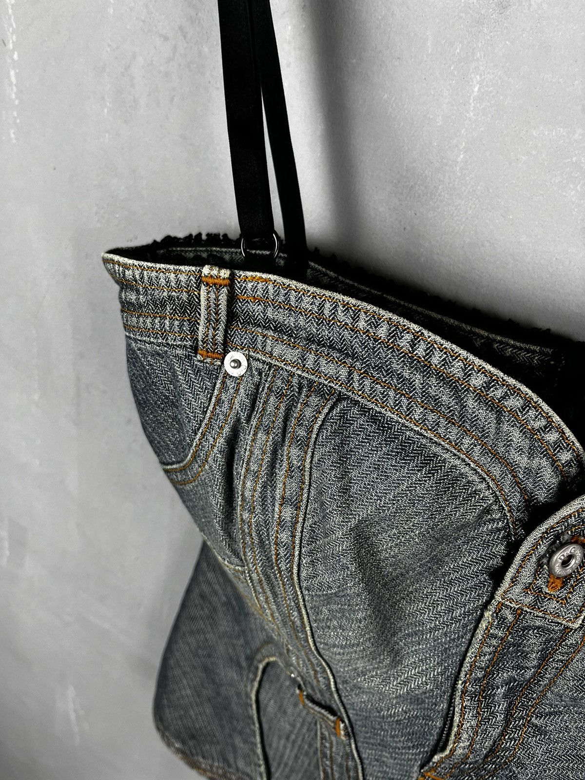 Dolce & Gabbana × Hysteric Glamour VINTAGE DOLCE & GABBANA JEAN DENIM BUSTIER TOP WITH LACE Size M / US 6-8 / IT 42-44 - 6 Thumbnail