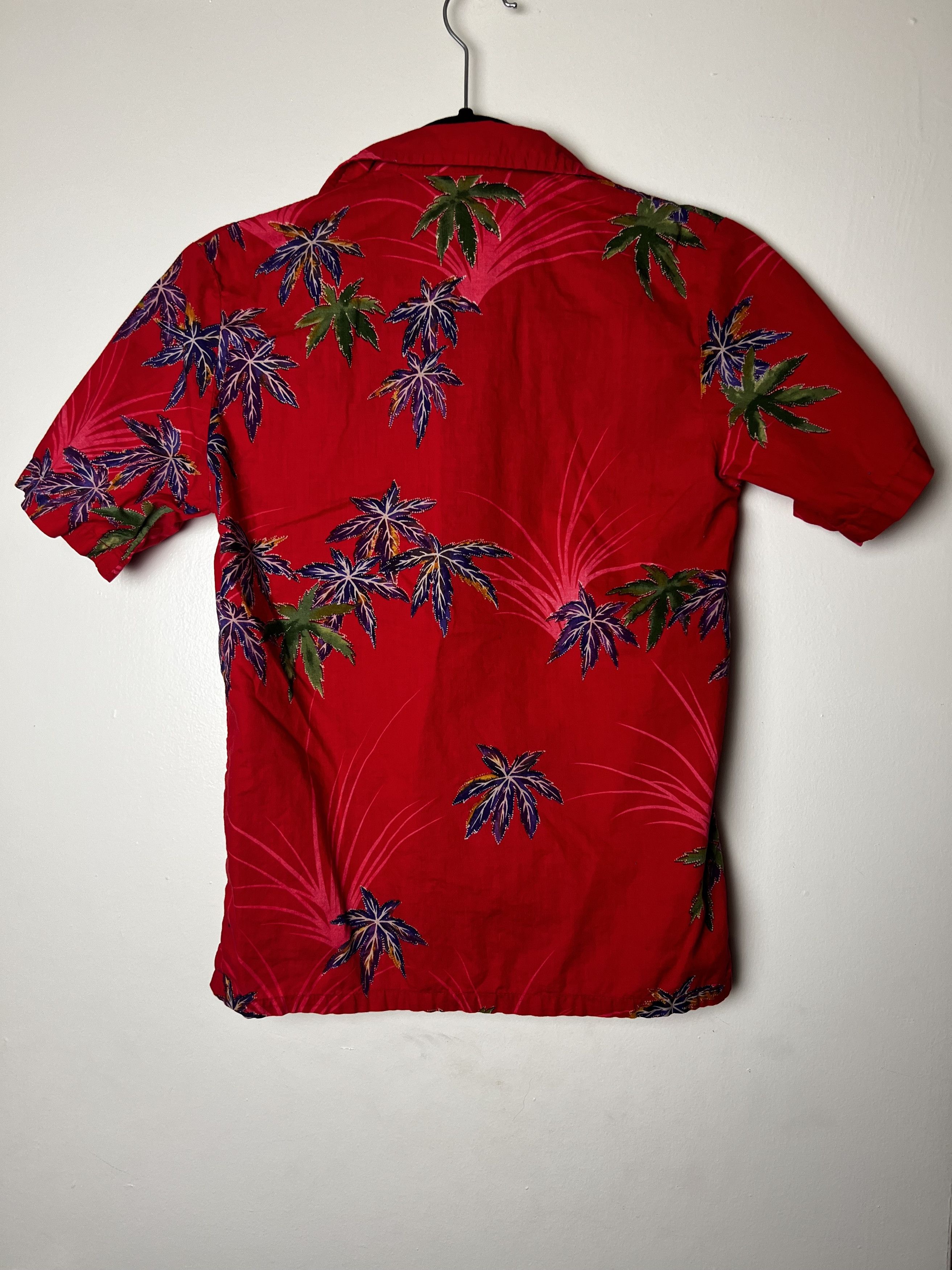 Vintage Vintage Wave Hawaiian Palm Tree Print Short Sleeve Button Up Size XXS / US 00 / IT 34 - 7 Thumbnail
