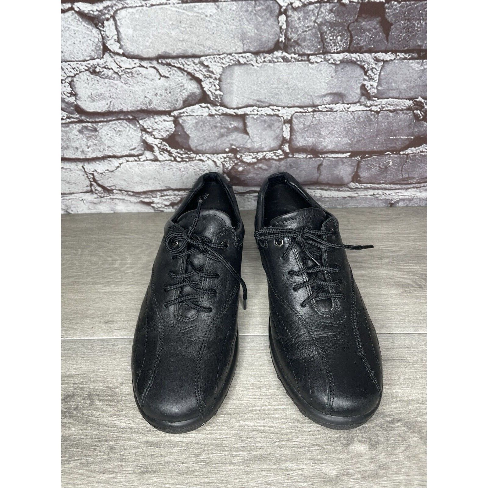 BOTTER Hotter Black Leather Lace Up Casual Comfort Shoes Women Sz 7 Size US 7 / IT 37 - 11 Thumbnail