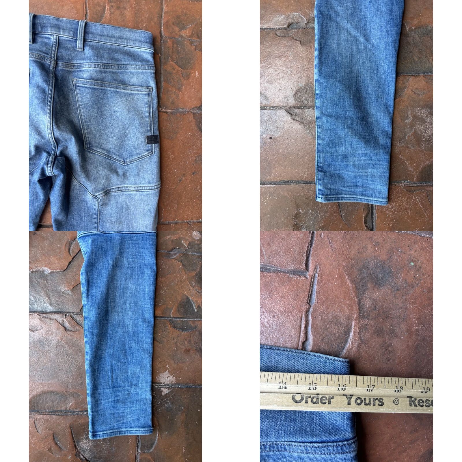 G-Star G-Star Raw Rackham 3-D Skinny Jeans Men’s 30x32 Moto Biker Rockabilly Size US 30 / EU 46 - 9 Thumbnail