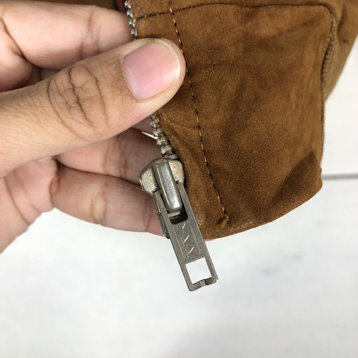 Japanese Brand 🔥Vintage Bomber Jacket Genuine Suede Leather Issey Miyake Size US L / EU 52-54 / 3 - 16 Thumbnail