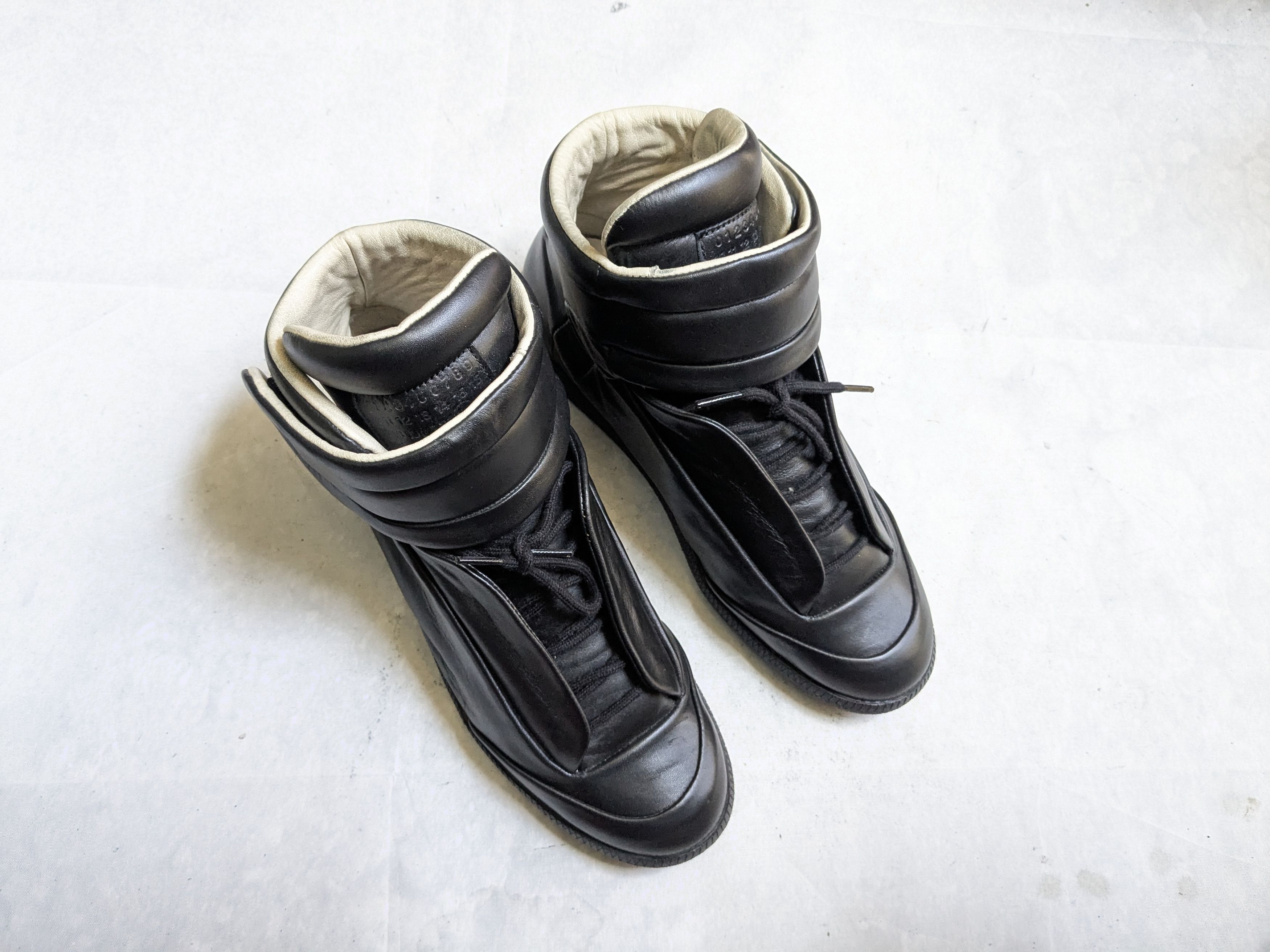 Maison Margiela Maison Margiela Future Black High Tops 10 43 Leather Size US 10 / EU 43 - 4 Thumbnail