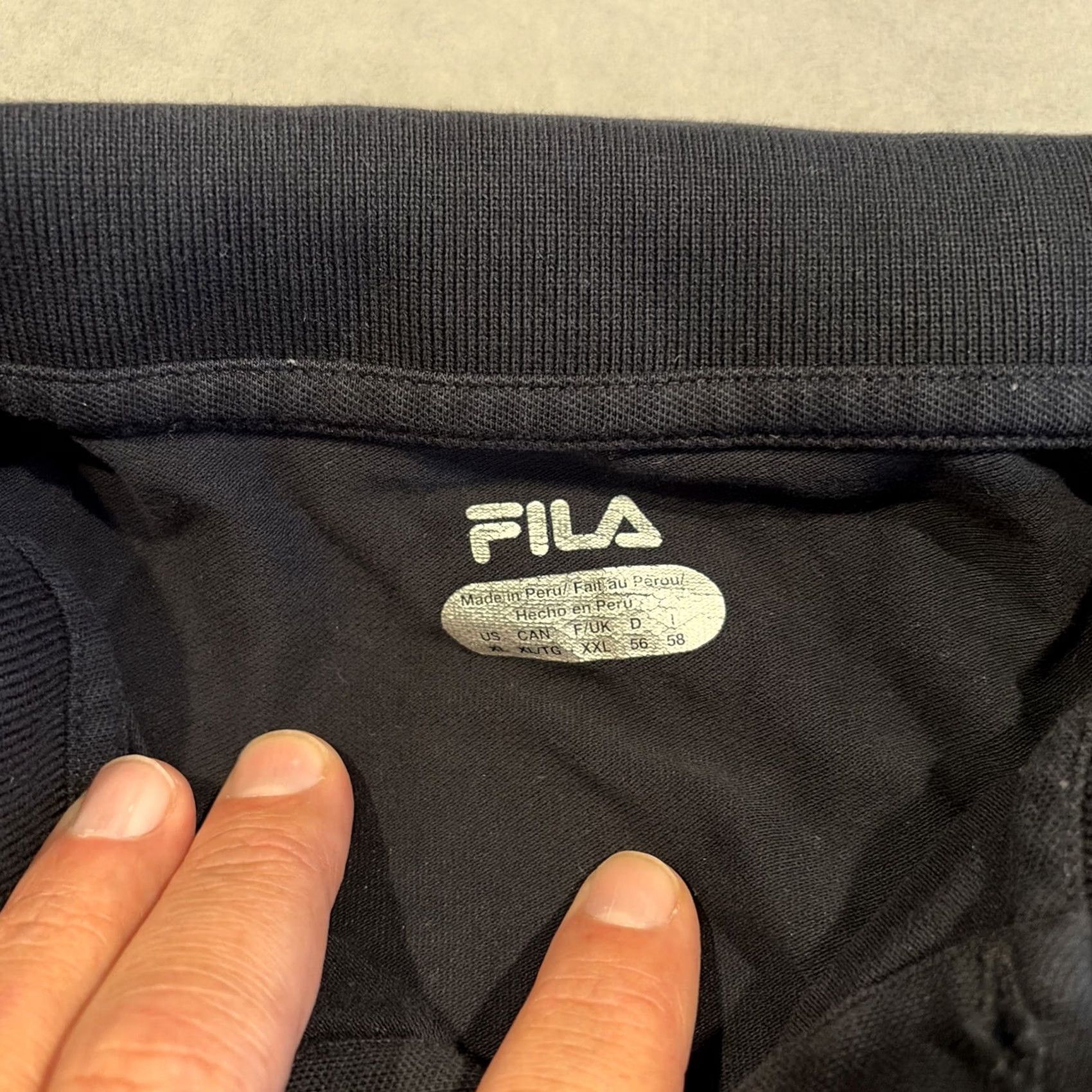 Fila FILA Polo Shirt Short Sleeve Black Men XL Golf Cotton Blend Polo Polo Shirt Mens XL Black FILA Short Sleeve Golf Polo Size US XL / EU 56 / 4 - 3 Thumbnail