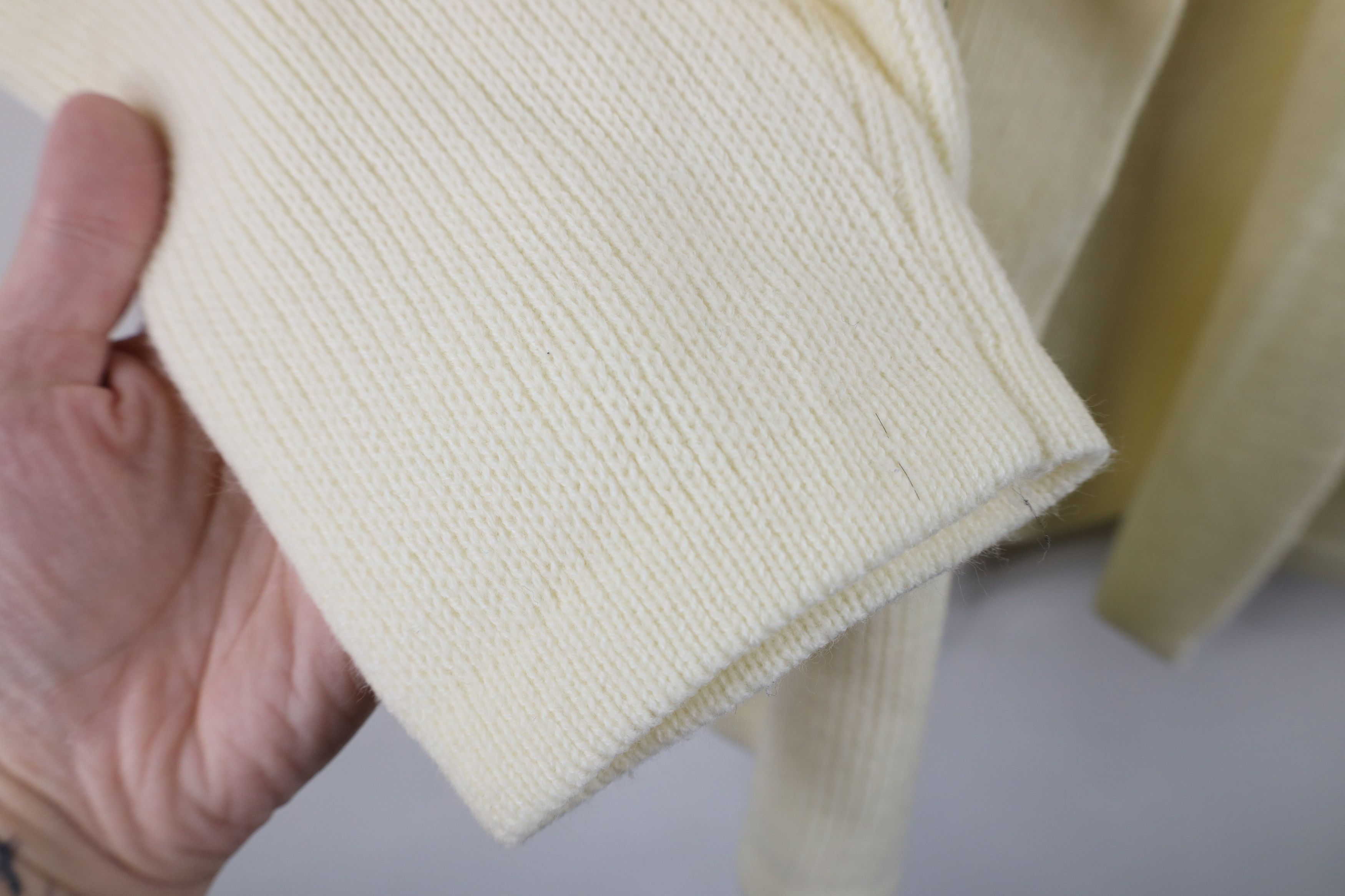 Vintage Vintage 70s Dapper Ribbed Knit Open Front Cardigan Sweater Size L / US 10 / IT 46 - 7 Thumbnail