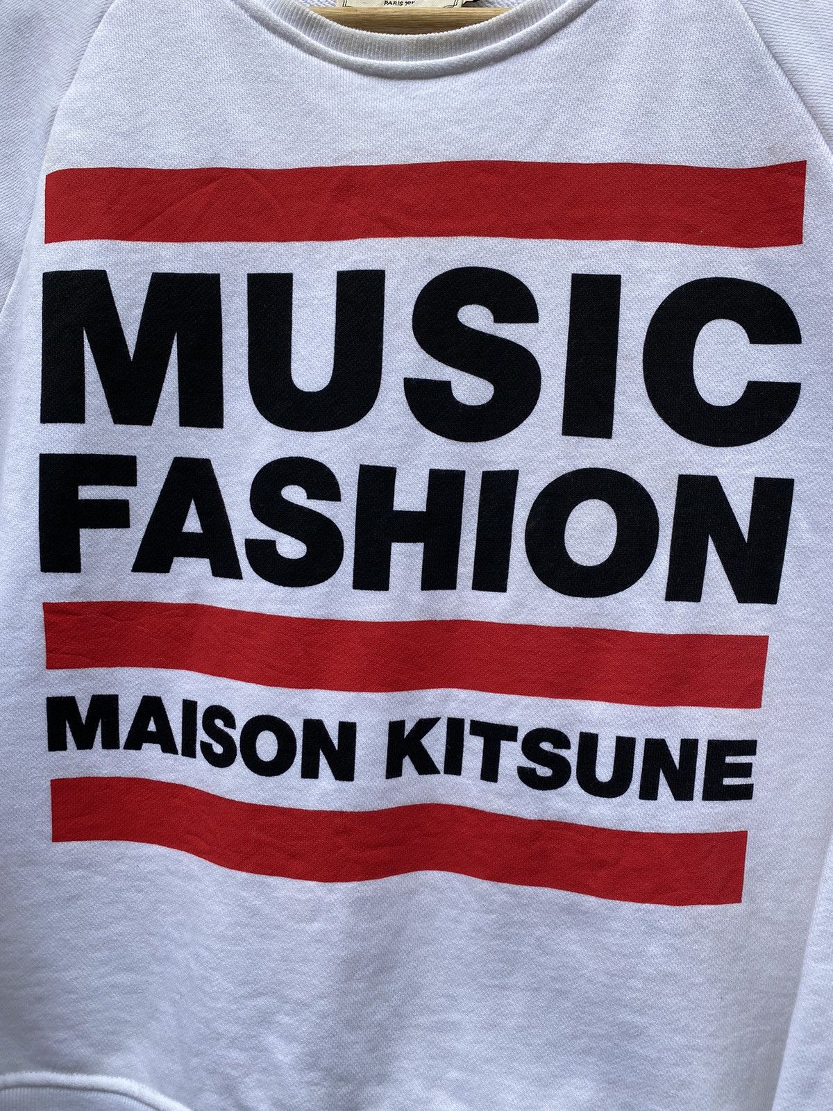 Designer × Maison Kitsune Music Fashion by MAISON KITSUNE White Sweatshirt Jumper Size M / US 6-8 / IT 42-44 - 8 Thumbnail