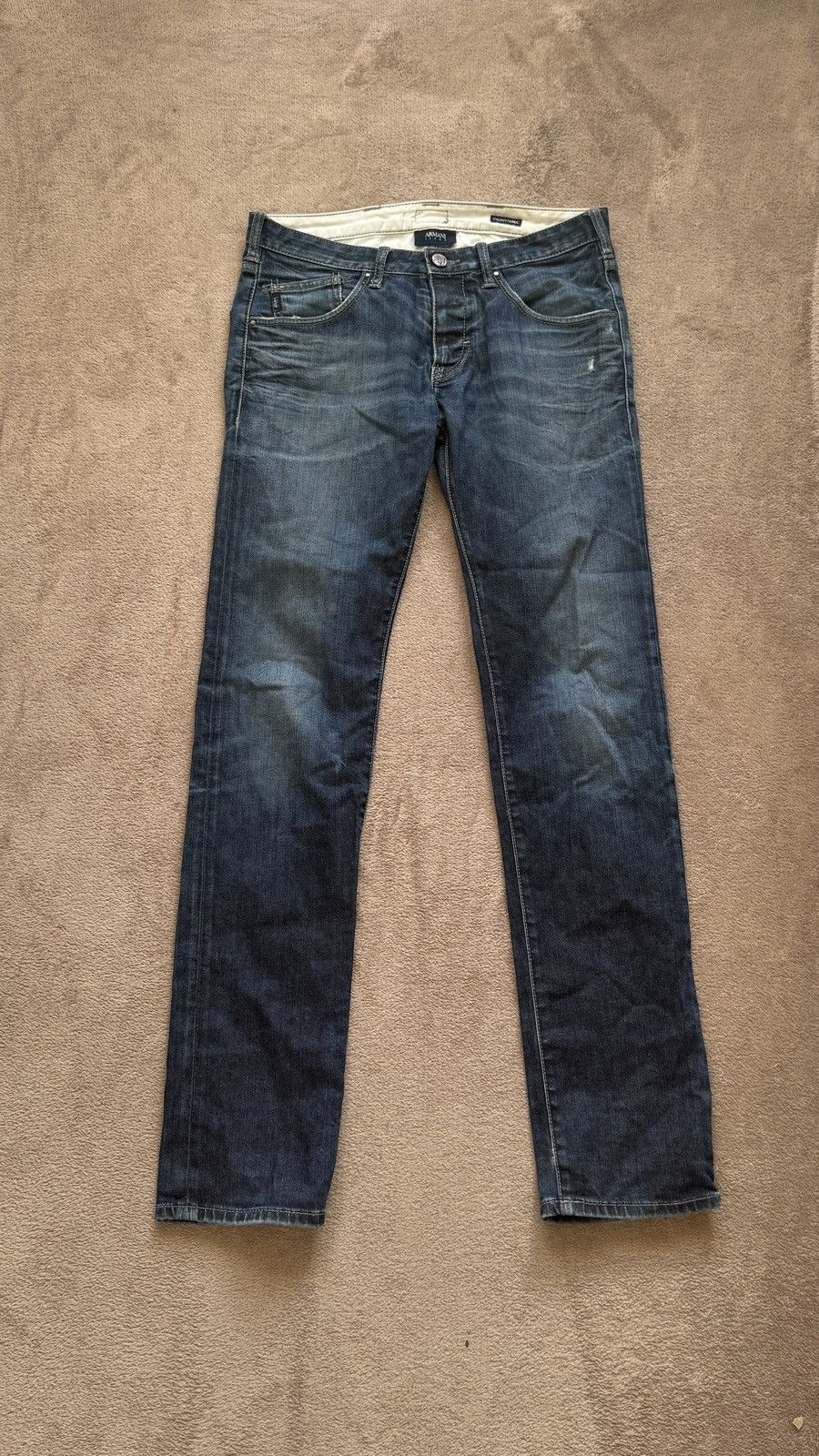 Vintage Armani Y2K Washed Slim Fit Jean grunge punk balenciaga gucci Size US 32 / EU 48 - 3 Thumbnail