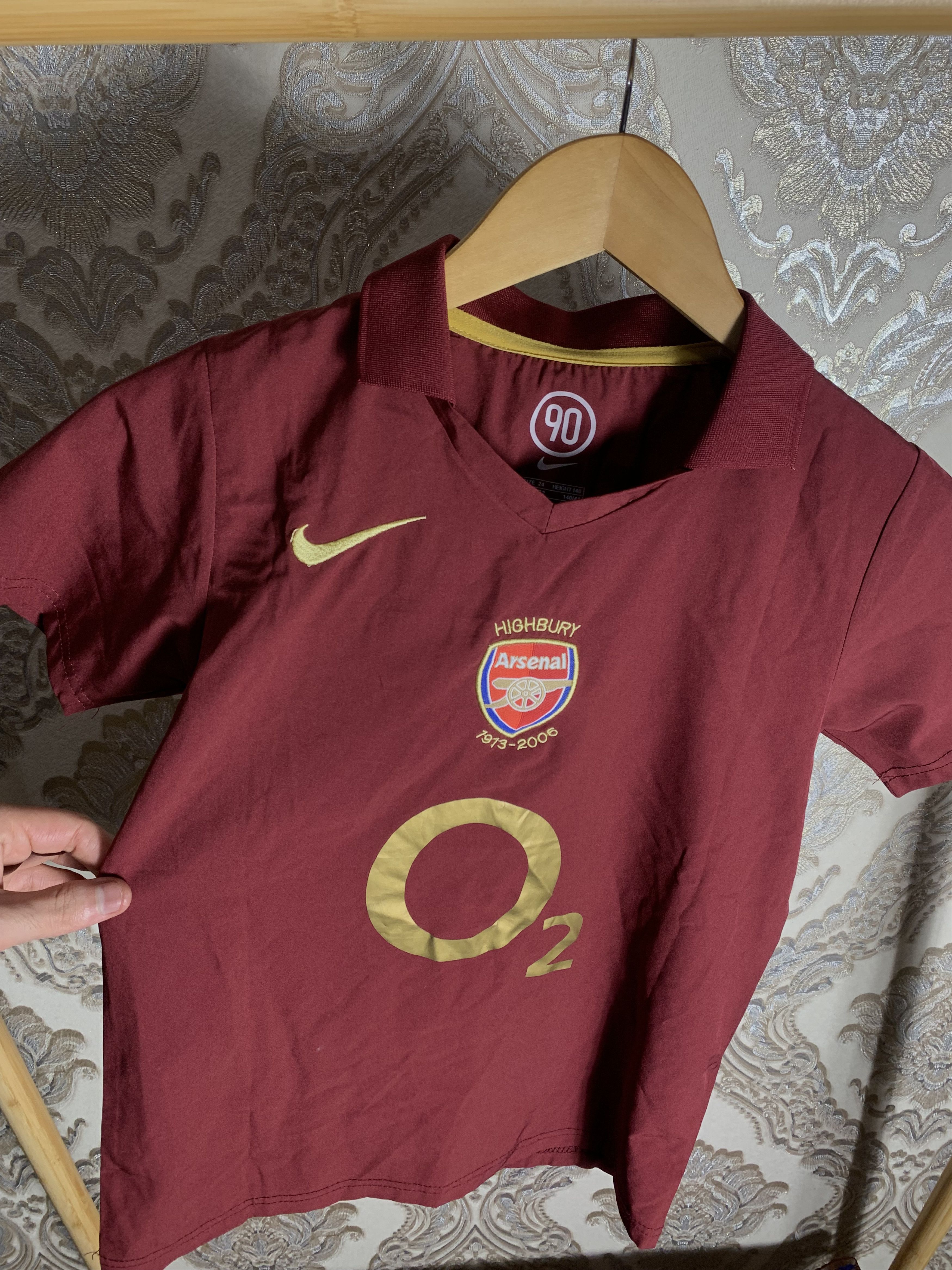 Nike VINTAGE NIKE FC ARSENAL LONDON ENGLAND SOCCER JERSEY 90s Size US XXS / EU 40 - 3 Thumbnail