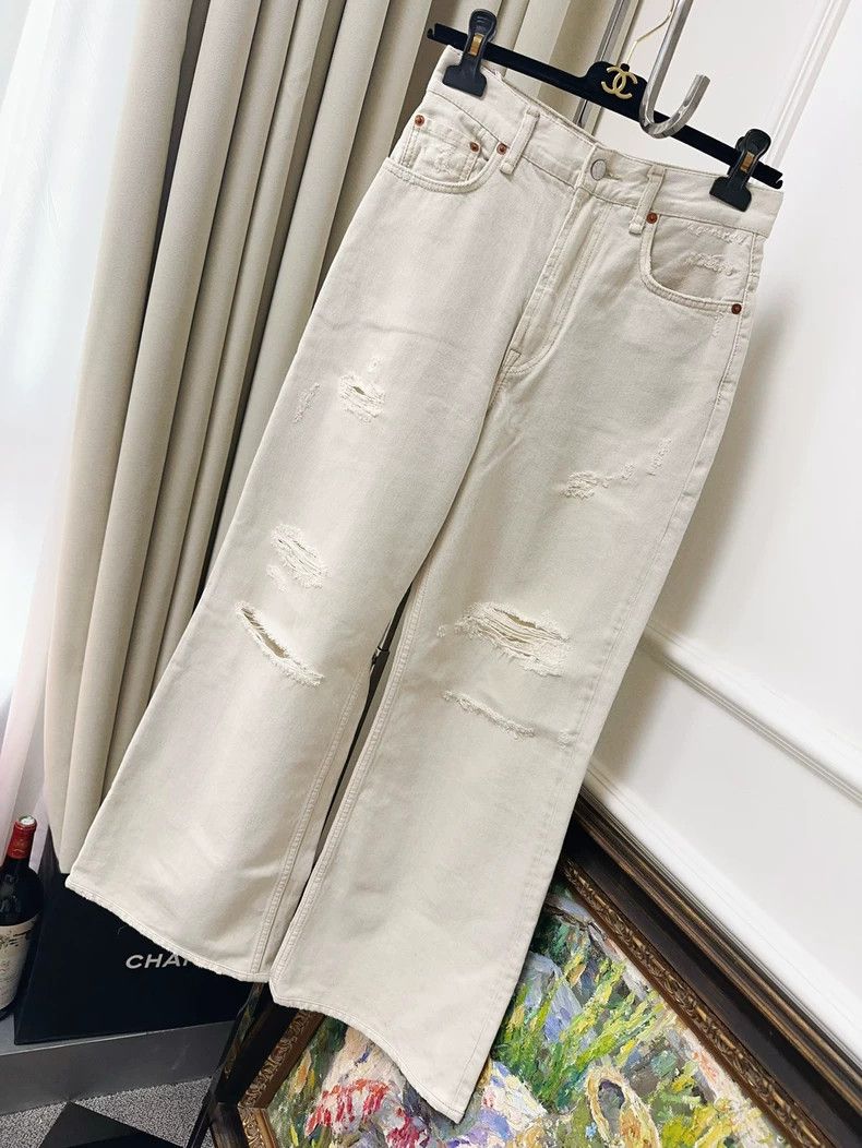 Acne Studios acne studios Light grey ripped jeans 2504-Nextarrow Size US 35 - 1 Thumbnail