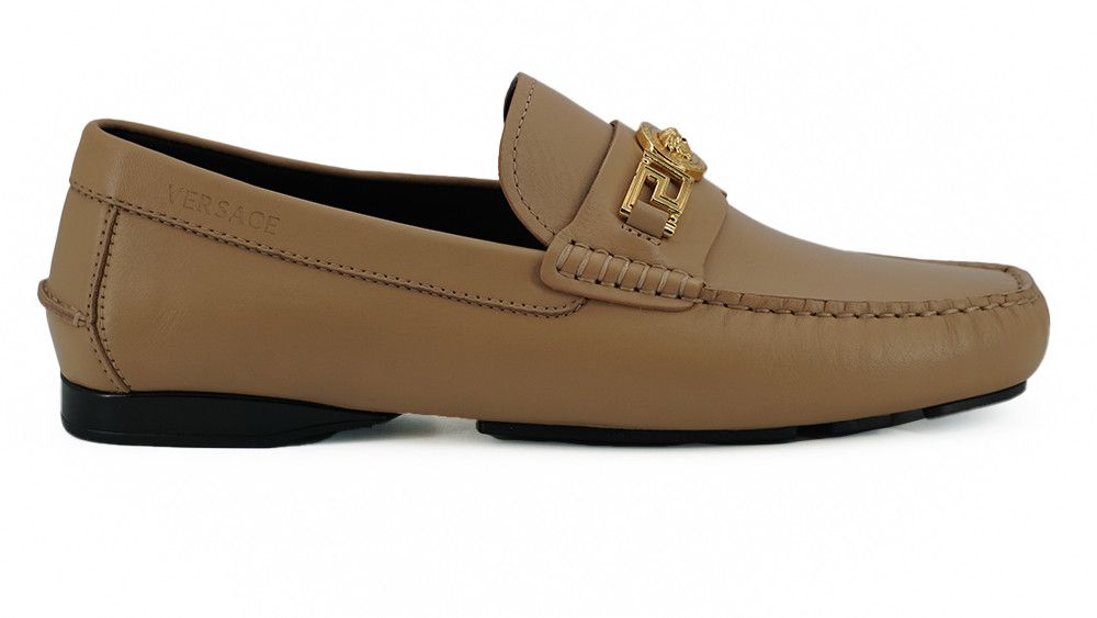 Versace Exquisite Medusa Gold-Tone Leather Men's Loafers Size US 11 / EU 44 - 1 Thumbnail