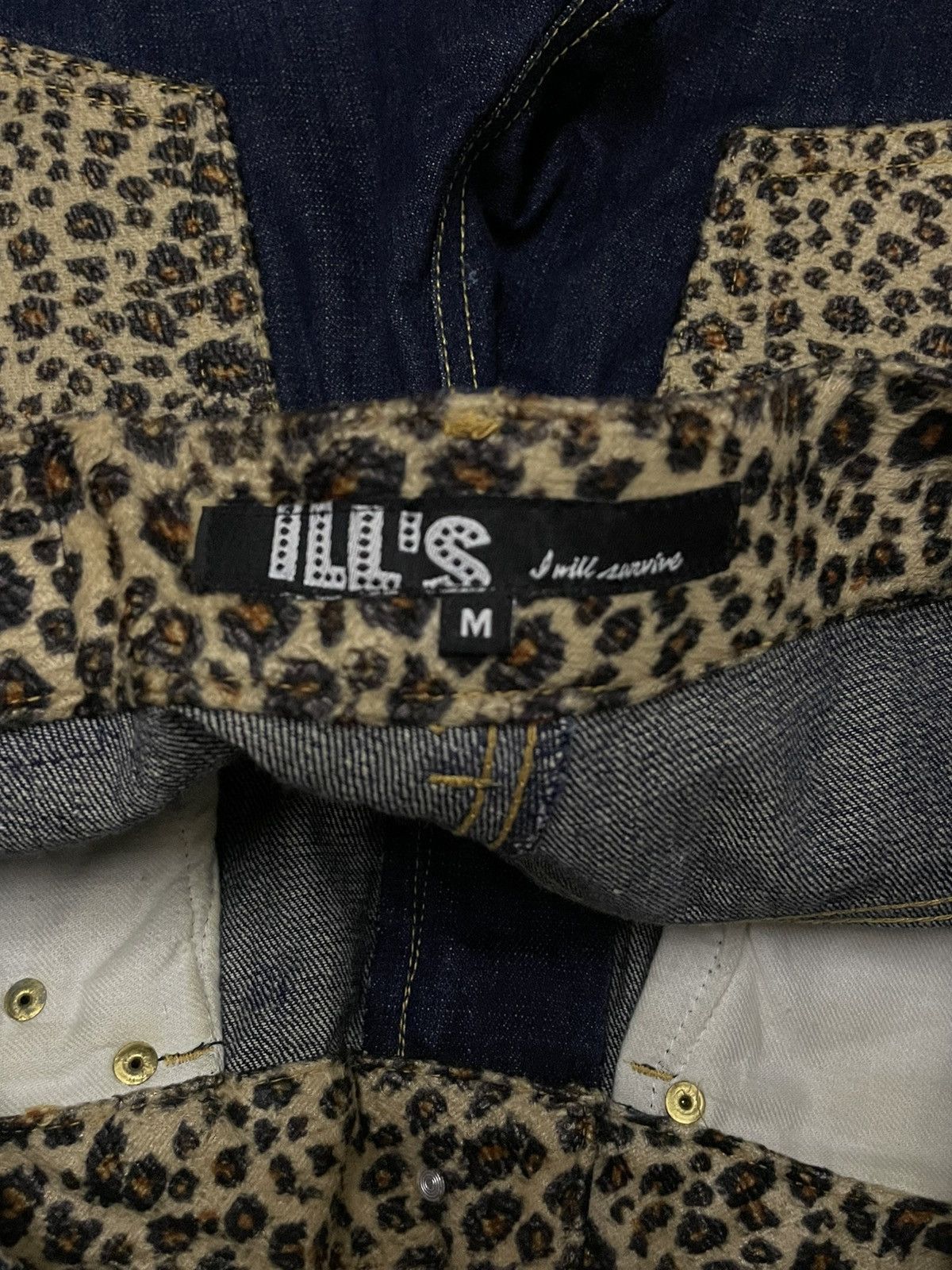 Japanese Brand Vintage Rare Japan Designer Ills Garments Leopard Art Denim Size US 32 / EU 48 - 17 Thumbnail