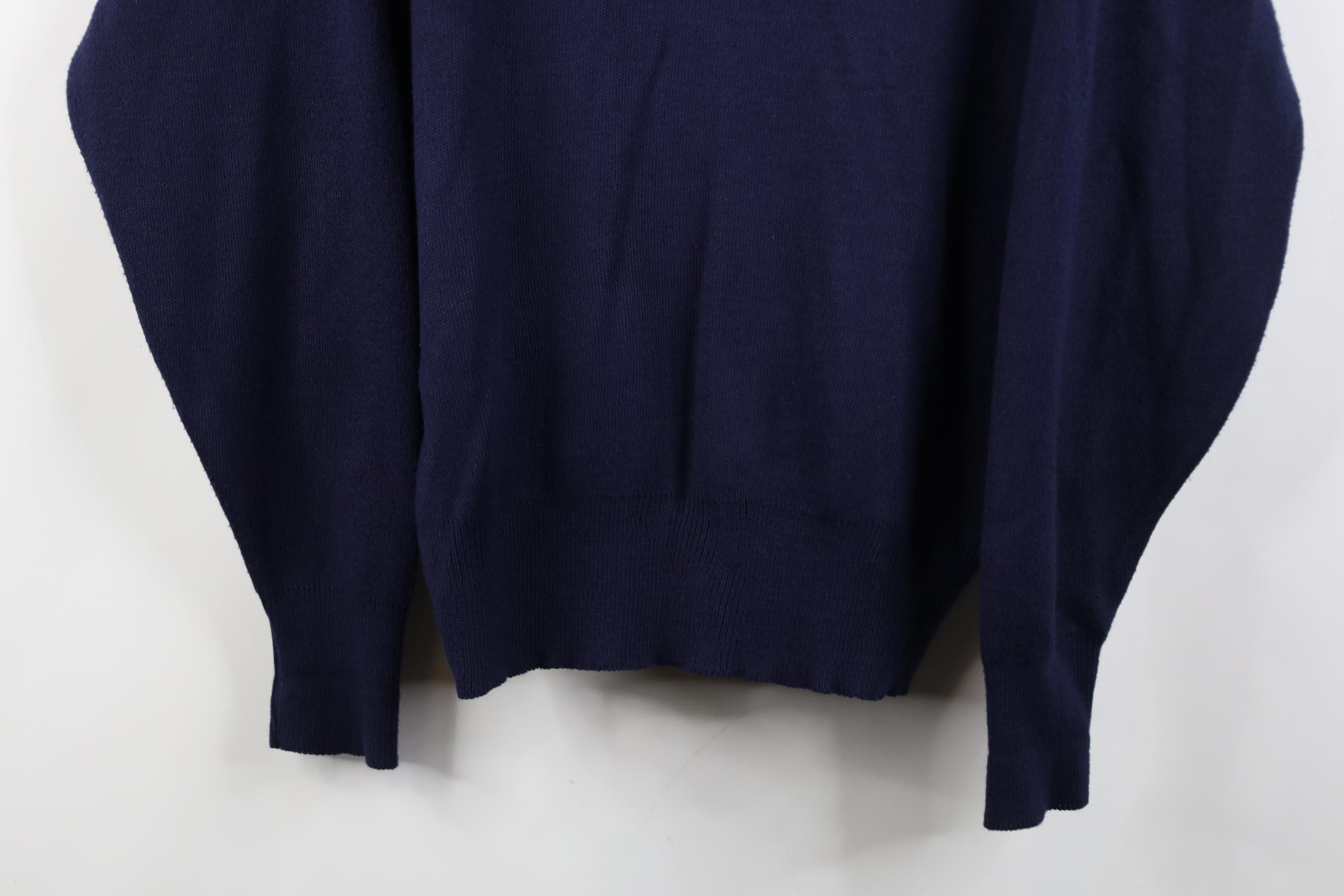 Vintage Vintage 70s 80s University of Michigan Knit V-Neck Sweater Size US L / EU 52-54 / 3 - 3 Thumbnail