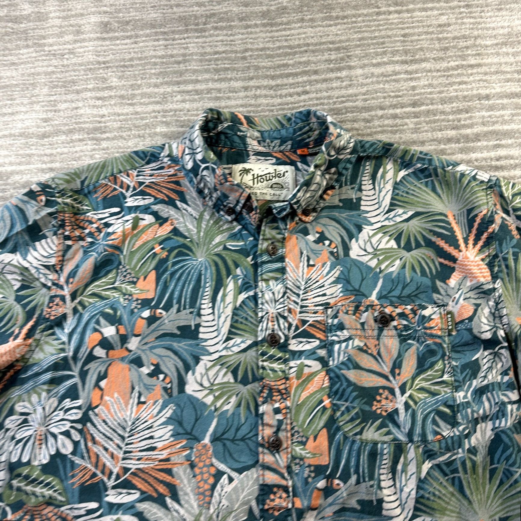 Howler Brothers Howler Brothers Shirt Mens Medium Green All Over Print Mansfield Button Up Western Size US M / EU 48-50 / 2 - 3 Thumbnail