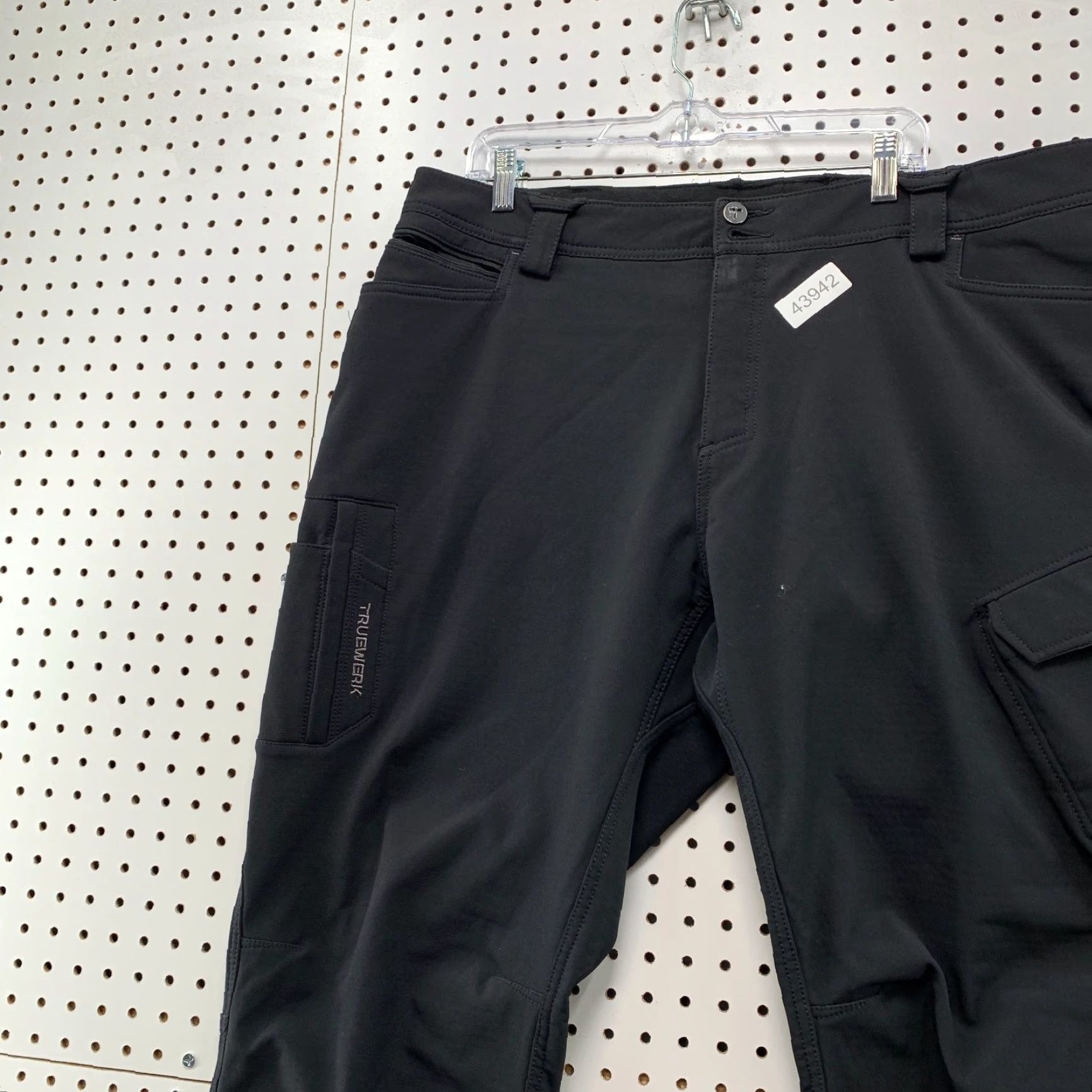 Vintage TRUEWERK Cargo Pants Black Mens Regular 42x28 Utility Work Pants with Pockets Size US 42 / EU 58 - 4 Thumbnail