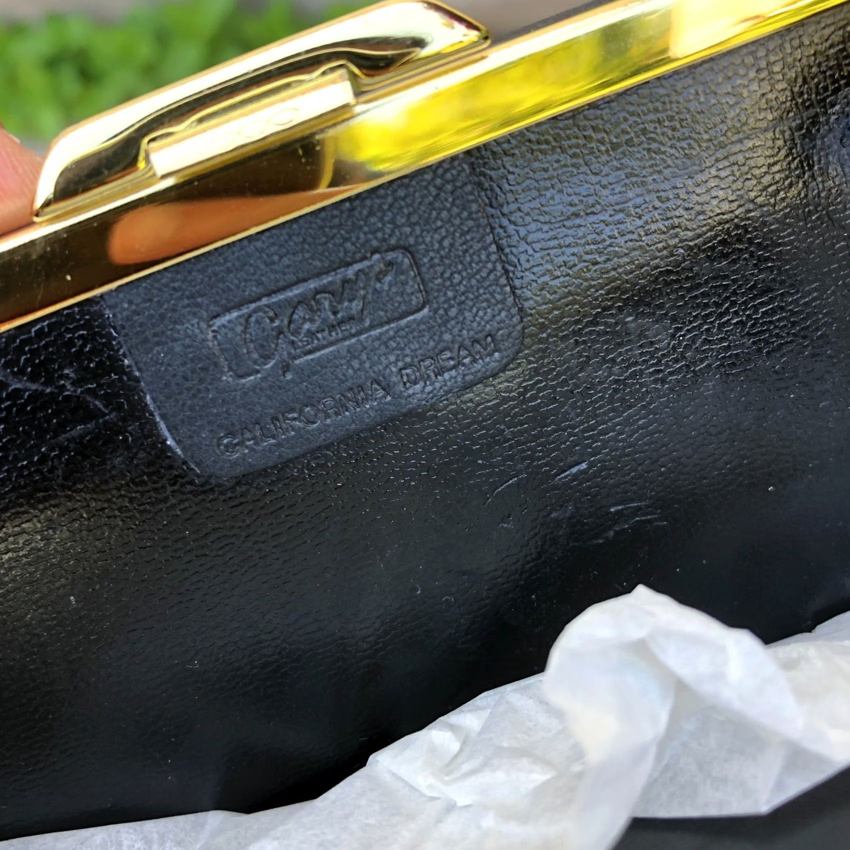 Vintage VINTAGE Gary's Wallet California Dream Leather Purse Card Coin Purse 6.75" W x 3.5" H Black Womens One Size Size ONE SIZE - 6 Thumbnail