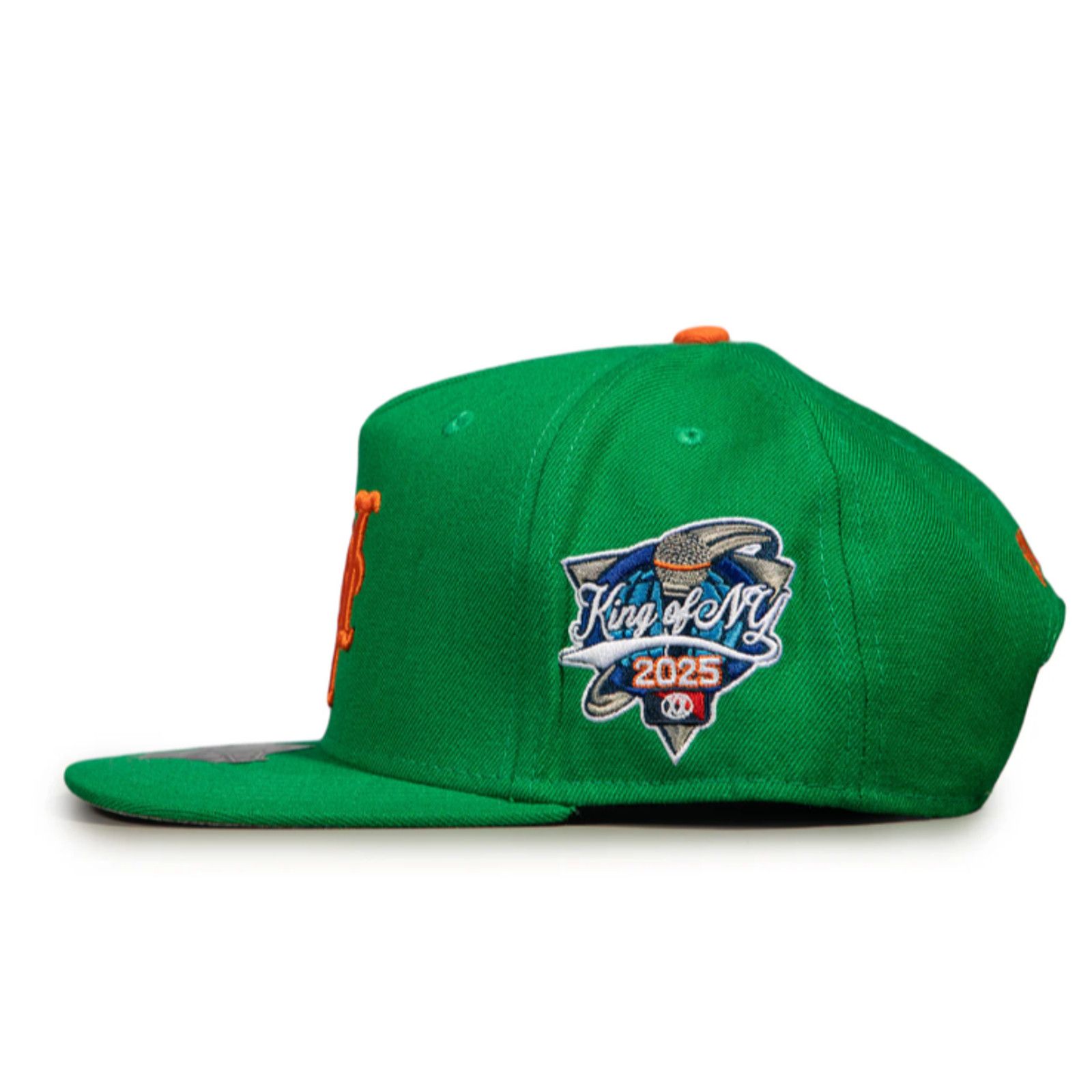 TWNTY-TWO Wu-Tang New York Mets Green & Orange Twnty Two SnapBack Hat Size ONE SIZE - 3 Thumbnail