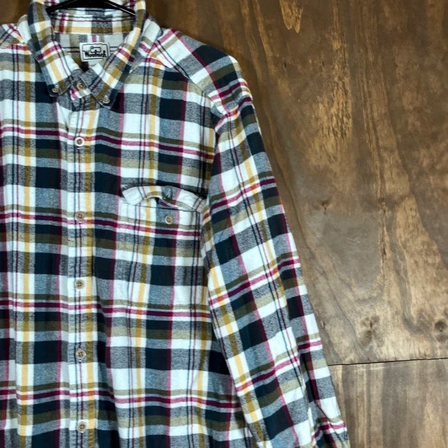 Vintage VINTAGE Woolrich Mens Shirt Button-Up Plaid Flannel Cotton 2XL White Gentlemen Casual Outdoors Workwear Size US XXL / EU 58 / 5 - 5 Thumbnail