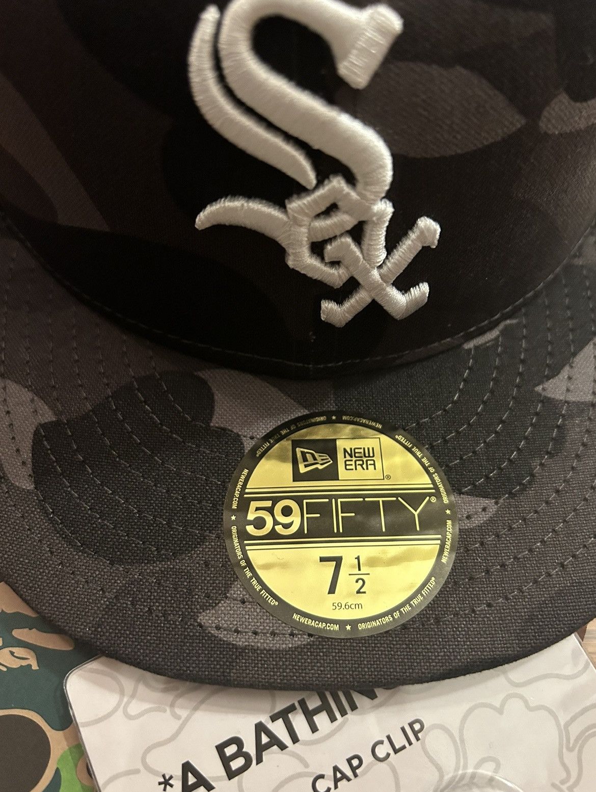 Bape × MLB × New Era Bape x MLB Black CWS Fitted Hat 7 1/2 | Grailed