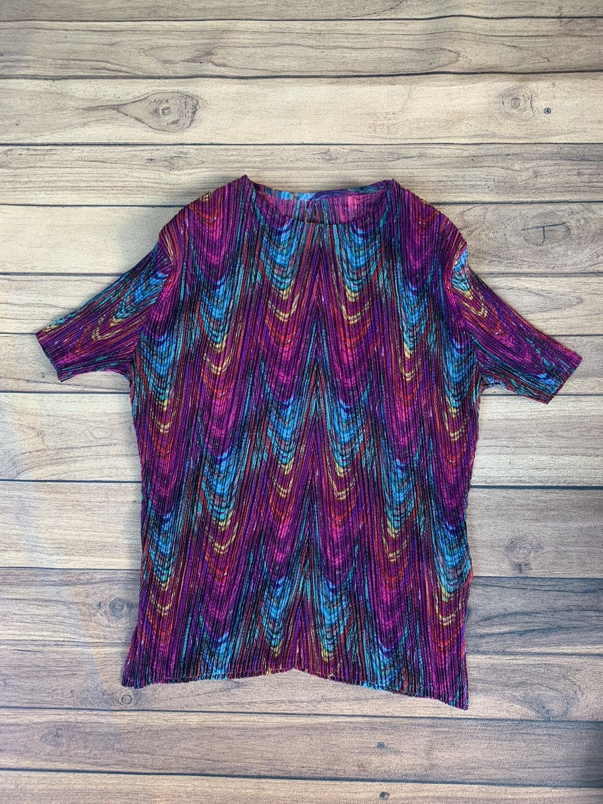 Issey Miyake Issey miyake pleats fete multi colour peacock print Size M / US 6-8 / IT 42-44 - 1 Thumbnail