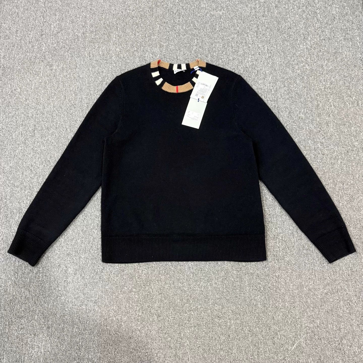 Burberry Burberry New Black Classic Check Cashmere Sweater L Unused Size L / US 10 / IT 46 - 1 Thumbnail