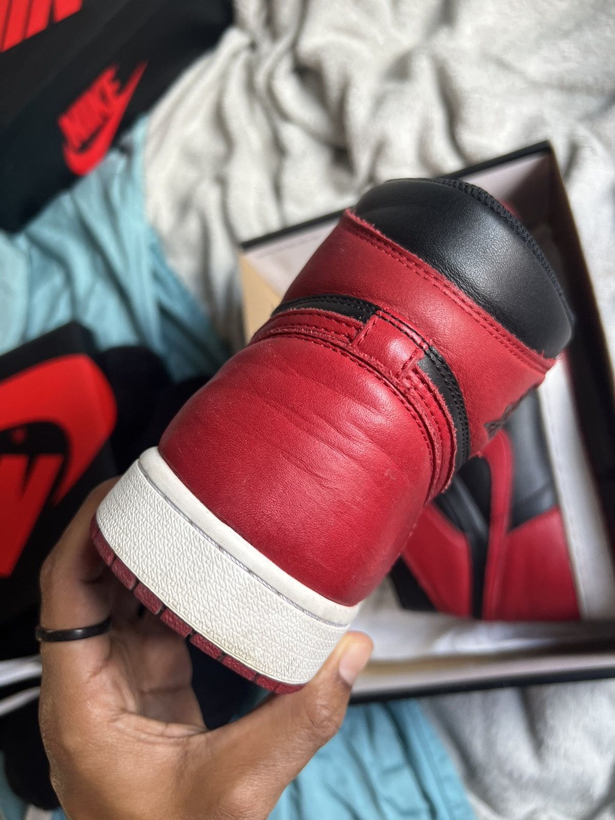Jordan Brand × Nike Nike Jordan 1 Air Bred Banned 2016 Size US 10.5 / EU 43-44 - 7 Thumbnail