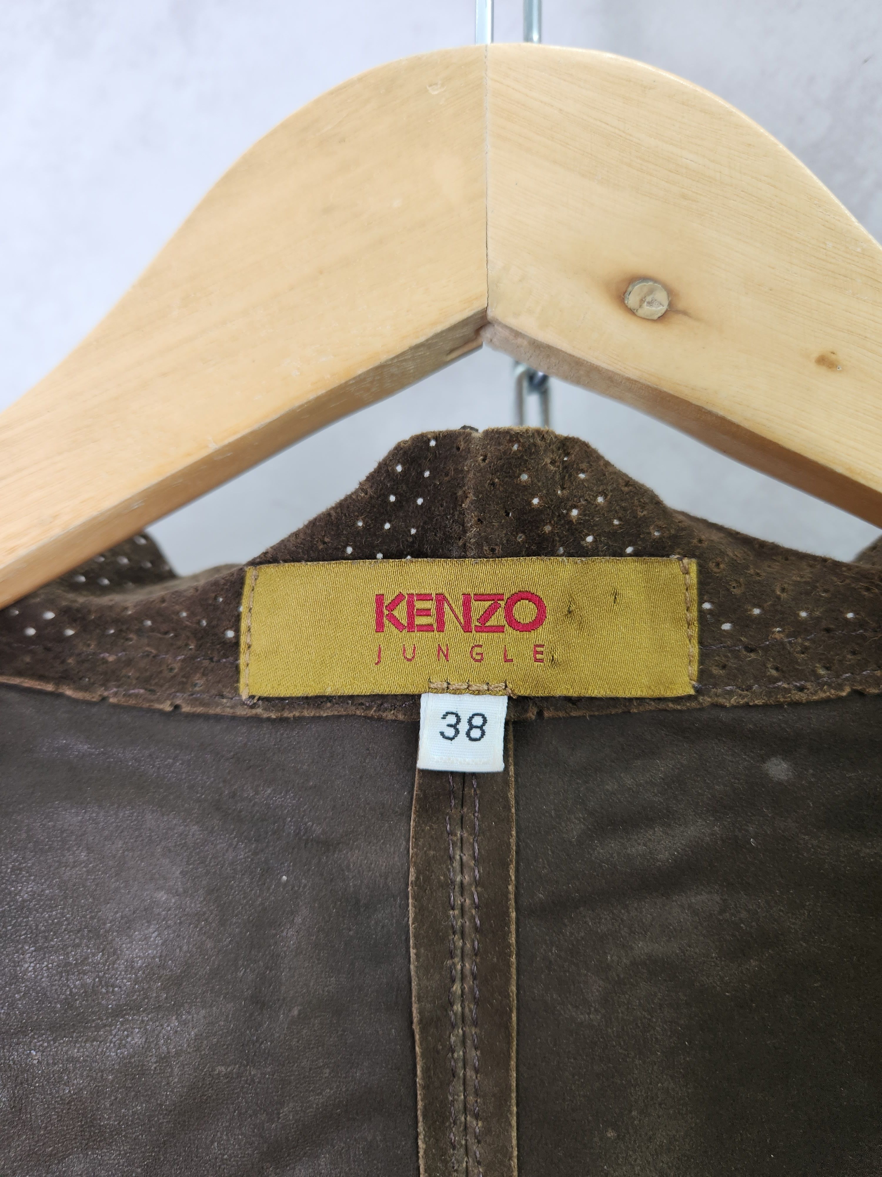 Kenzo Kenzo Jungle brown goat leather set skirt blazer vest Size M / US 6-8 / IT 42-44 - 7 Thumbnail