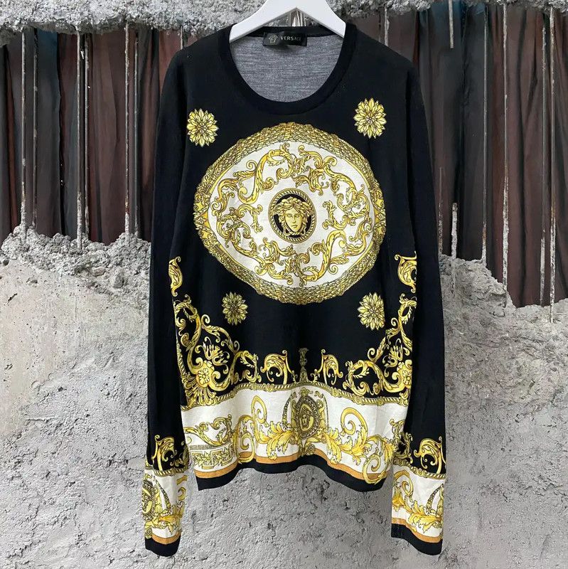 Versace Versace Multicolor Long Sleeve Pullover 0089 Size US M / EU 48-50 / 2 - 1 Thumbnail