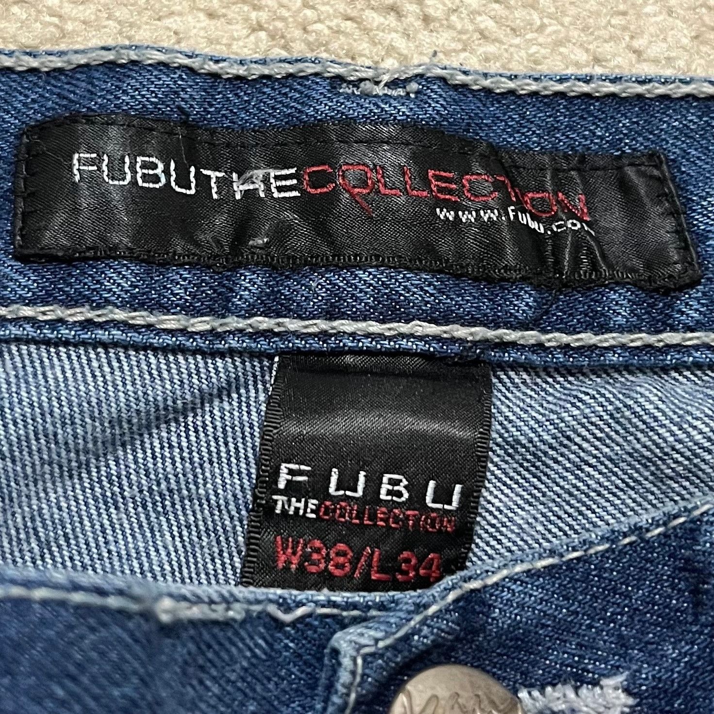 Fubu Fubu Collection Y2K Baggy Skater Wide Leg Blue Jeans 36Wx31L Size US 36 / EU 52 - 4 Thumbnail