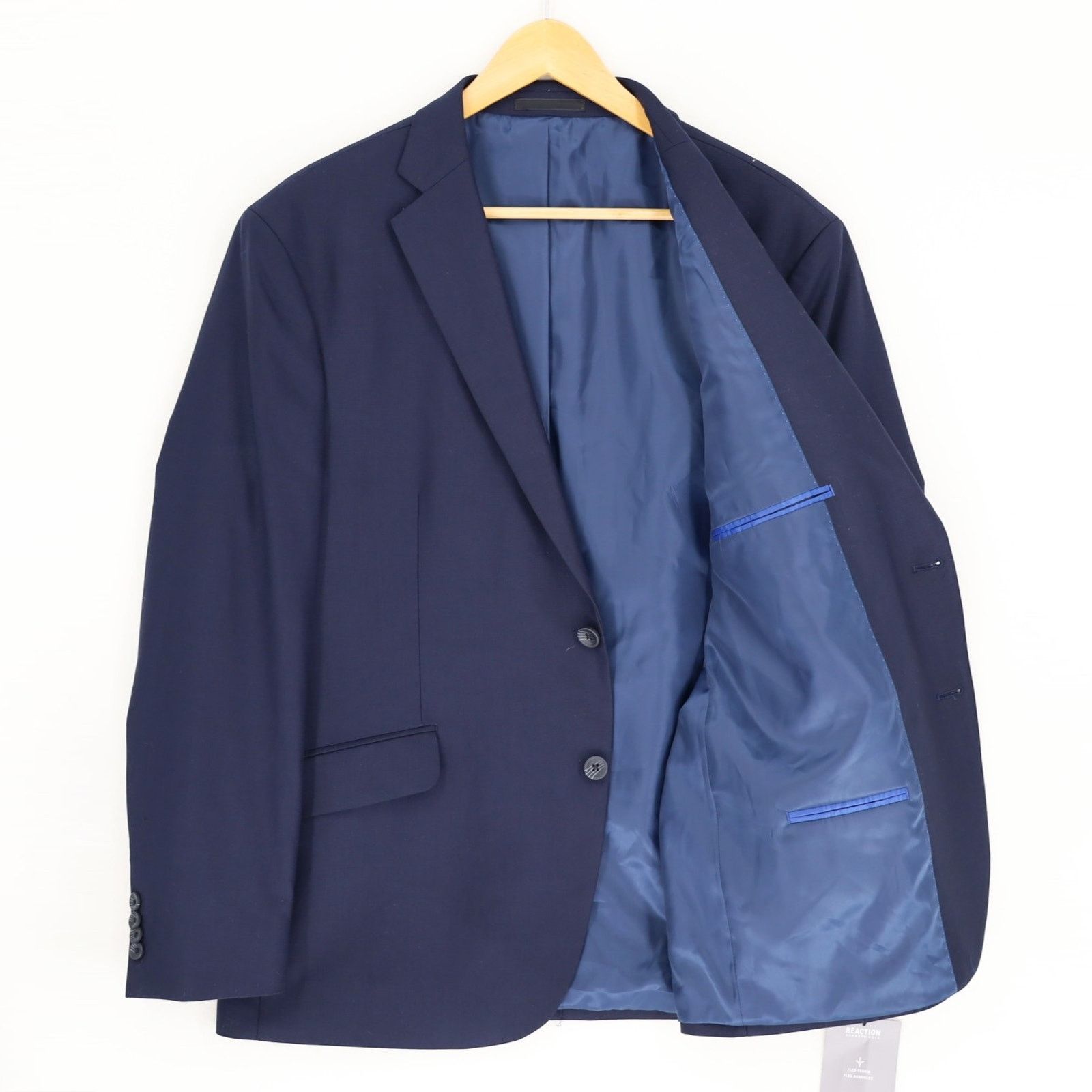 Kenneth Cole Kenneth Cole Men's Navy Houndstooth Slim Blazer Size 46R Size 46R - 3 Thumbnail