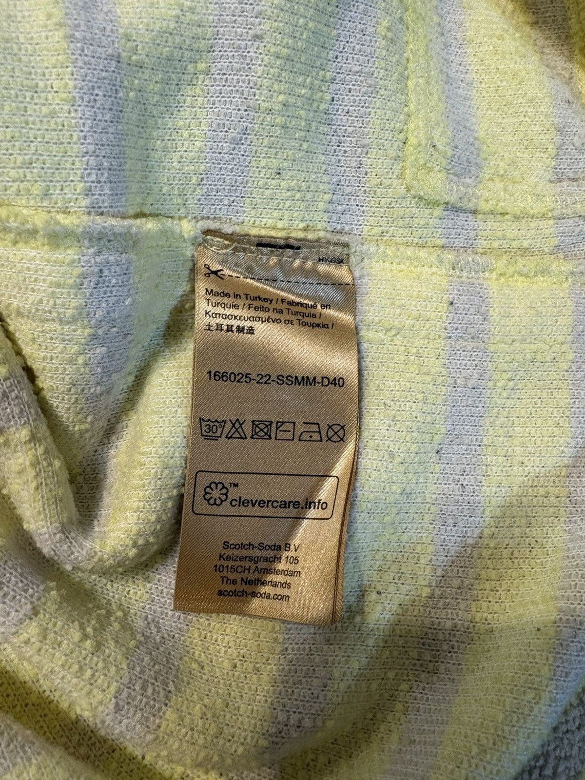 Scotch & Soda Scotch & Soda yellow/white striped sweater Size US XL / EU 56 / 4 - 8 Thumbnail