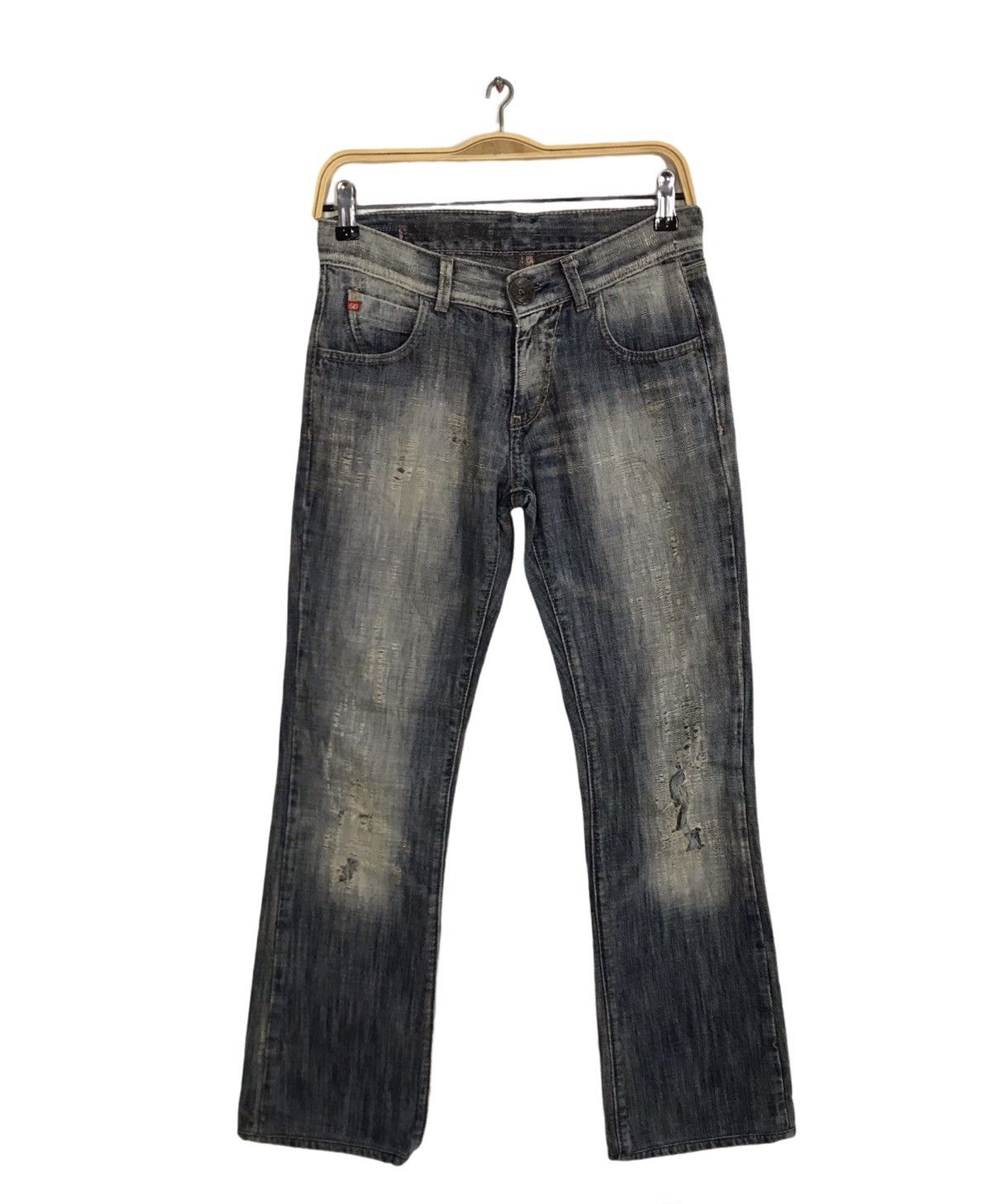Miss Sixty Miss Sixty Distressed Indigo Denim Jeans Relaxed Tapered Size 27" / US 4 / IT 40 - 1 Thumbnail