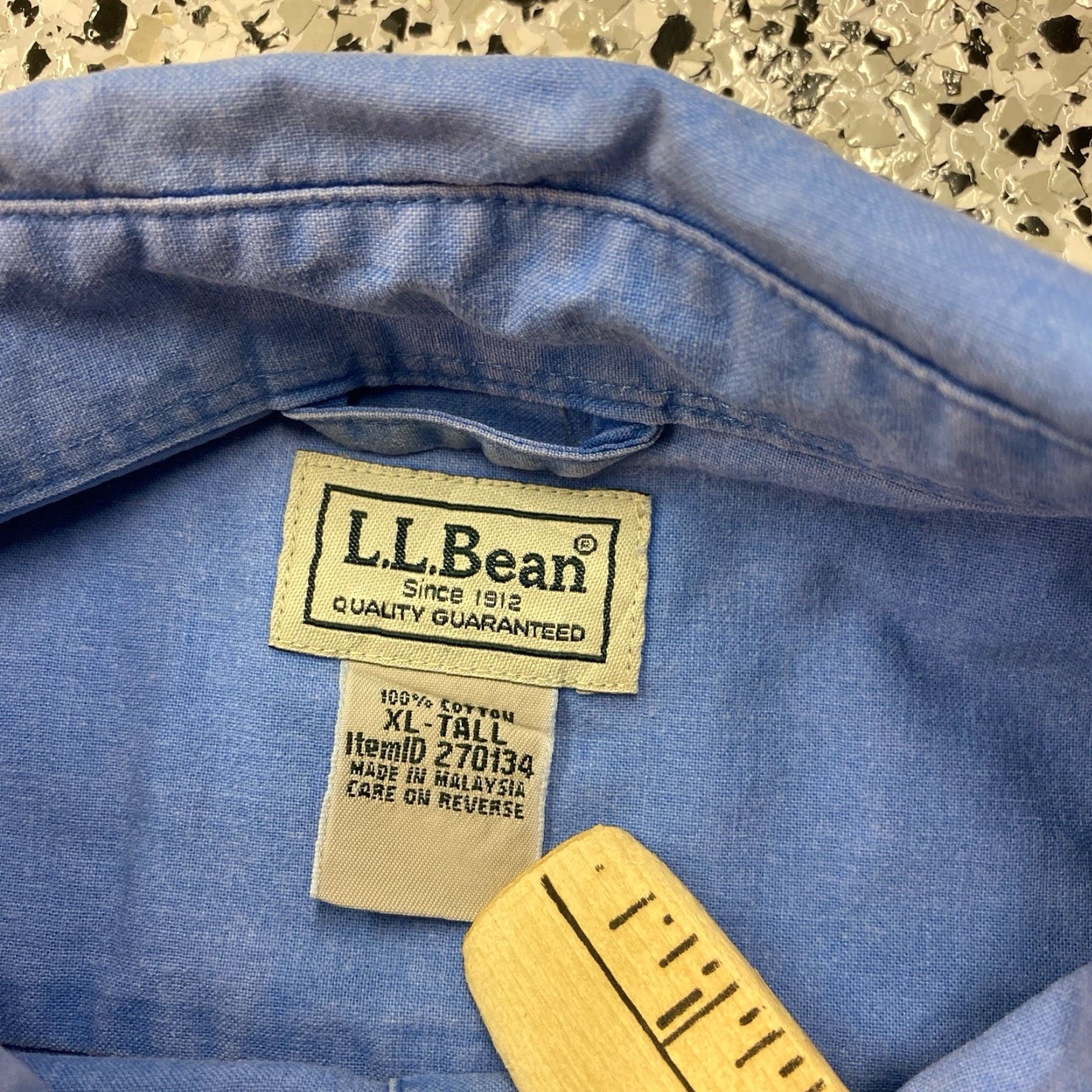 Vintage VINTAGE LL Bean Shirt XL Tall Men’s 90s Button-Up Green Cotton Knit Long Sleeve Casual Travel Workwear Size US XL / EU 56 / 4 - 2 Thumbnail