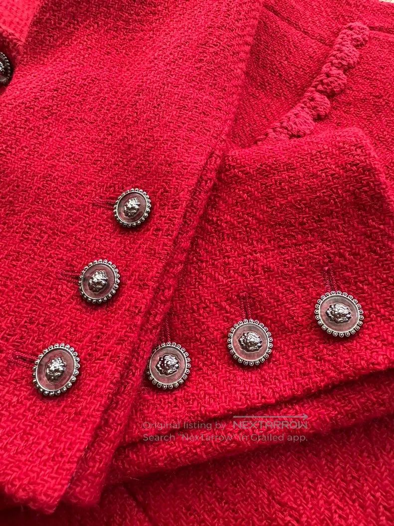 Chanel Chanel Handicraft workshop red double-breasted tweed round Size XS / US 0-2 / IT 36-38 - 5 Thumbnail