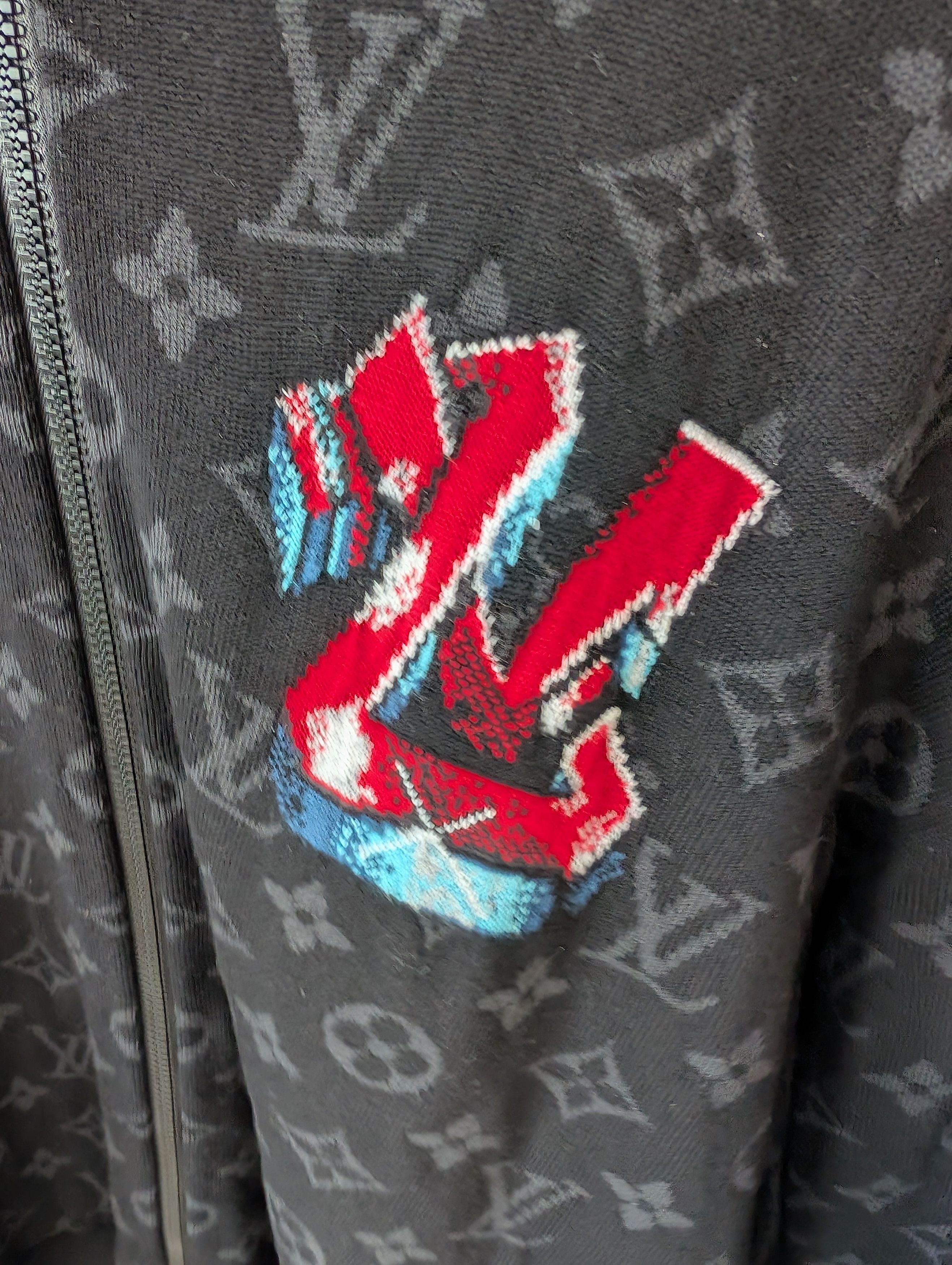 Louis Vuitton Louis Vuitton monogram graffiti knit bomber zip up Size US XL / EU 56 / 4 - 4 Thumbnail