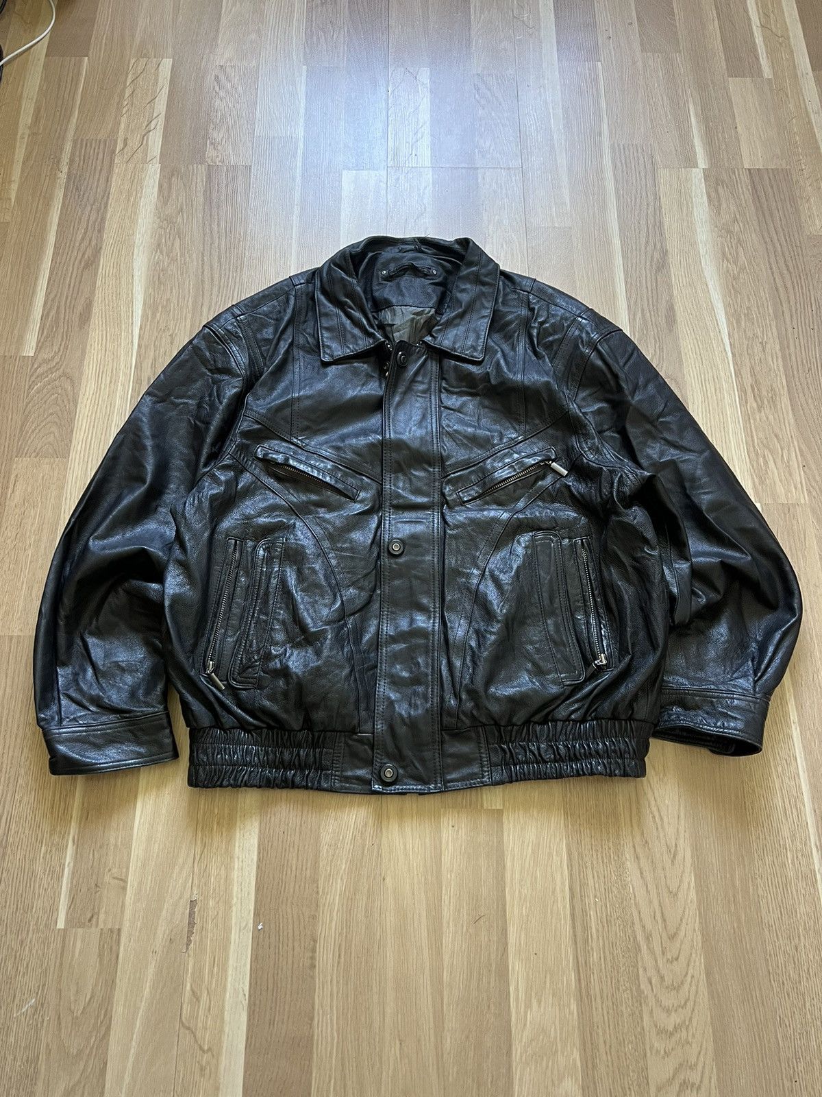 Vintage Vintage avant garde lgb style bomber leather jacket 90s Size US M / EU 48-50 / 2 - 4 Thumbnail