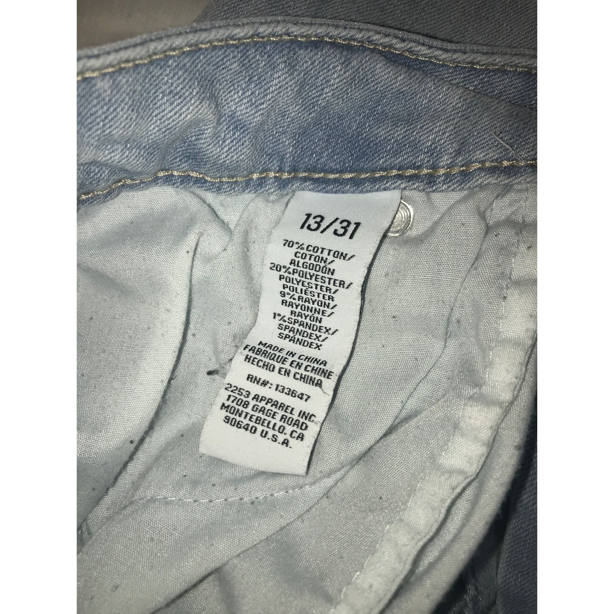 Designer Celebrity Pink Junior Light Wash Denim Baggy Carpenter Jeans Size 31" - 5 Thumbnail