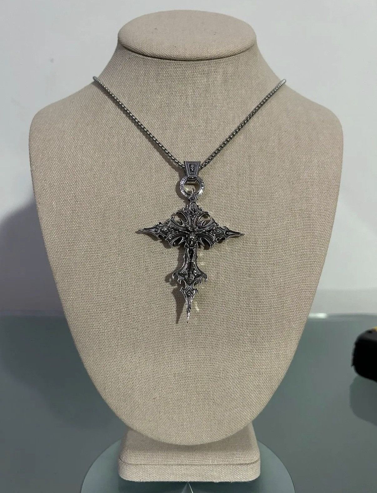 Japanese Brand Gothic Skeleton Cross Necklace Chain Size ONE SIZE - 1 Thumbnail