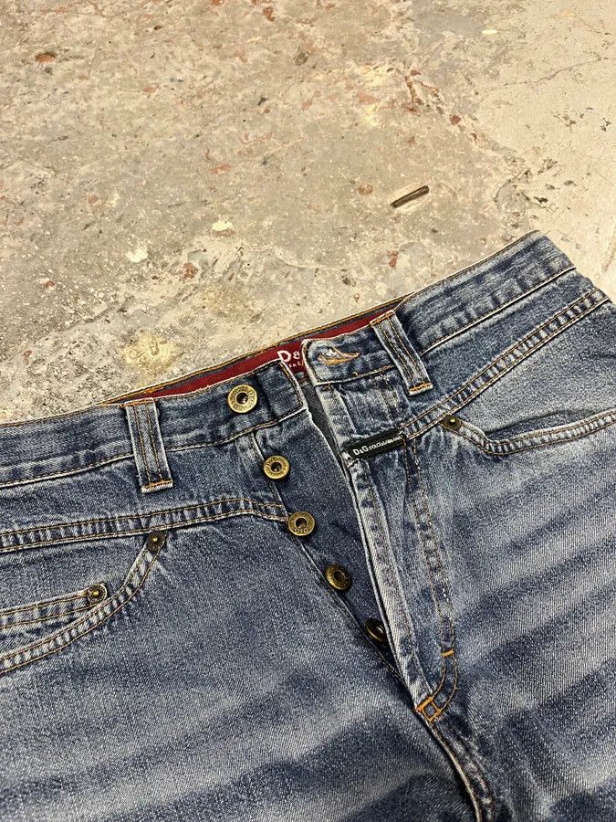 Dolce & Gabbana × Vintage AW2003 Dolce & Gabbana Raw Blue Faded Denim Jeans Size US 30 / EU 46 - 4 Thumbnail