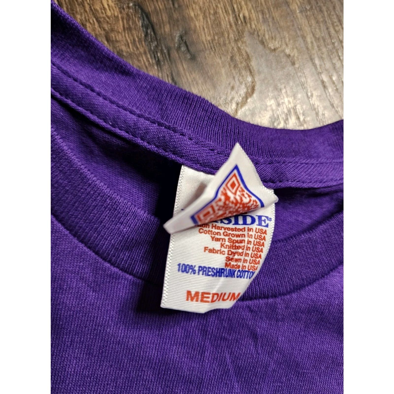 Vintage Bayside Men's Acadia National Park Hiking T-Shirt M Purple Cotton USA Size US M / EU 48-50 / 2 - 5 Thumbnail