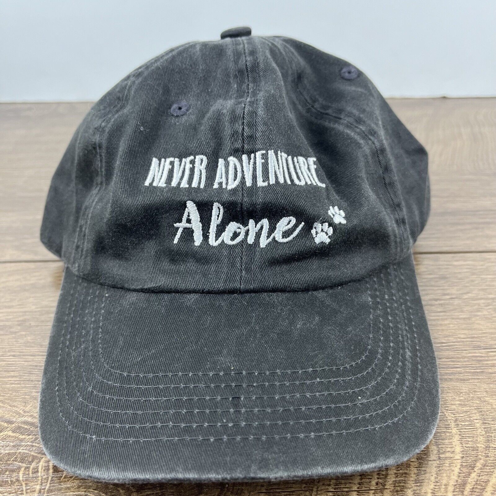 Other Dog Hat Never Adventure Alone Hat Gray Hat Adjustable Hat Gr Size ONE SIZE - 3 Thumbnail