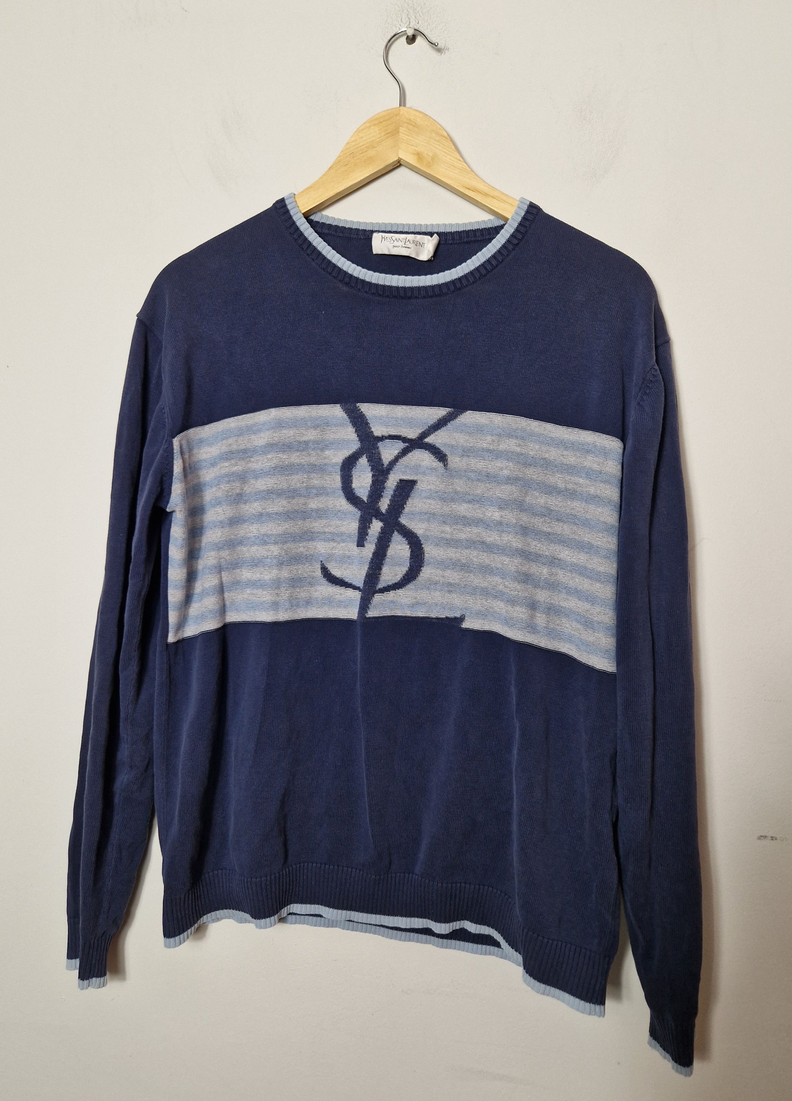 Yves Saint Laurent Yves Saint Laurent big logo sweater Size US M / EU 48-50 / 2 - 1 Thumbnail