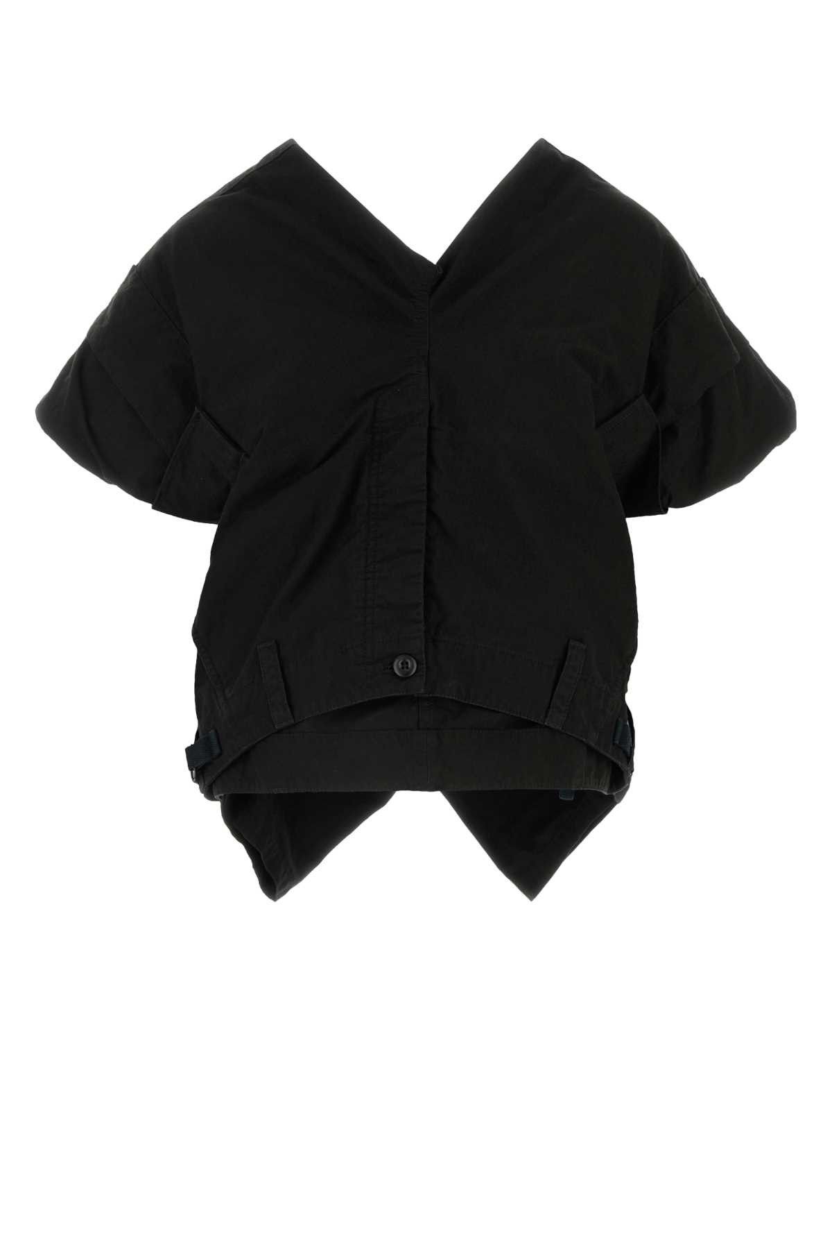 Balenciaga Black Cotton Blend Top Size S / US 4 / IT 40 - 1 Thumbnail
