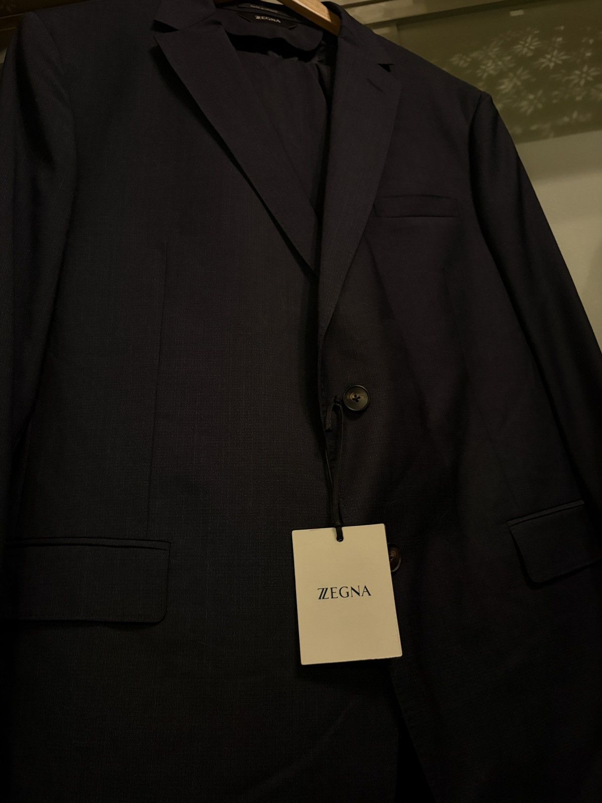 Z Zegna Zegna Suit Navy 8-58 R Size 54R - 3 Thumbnail