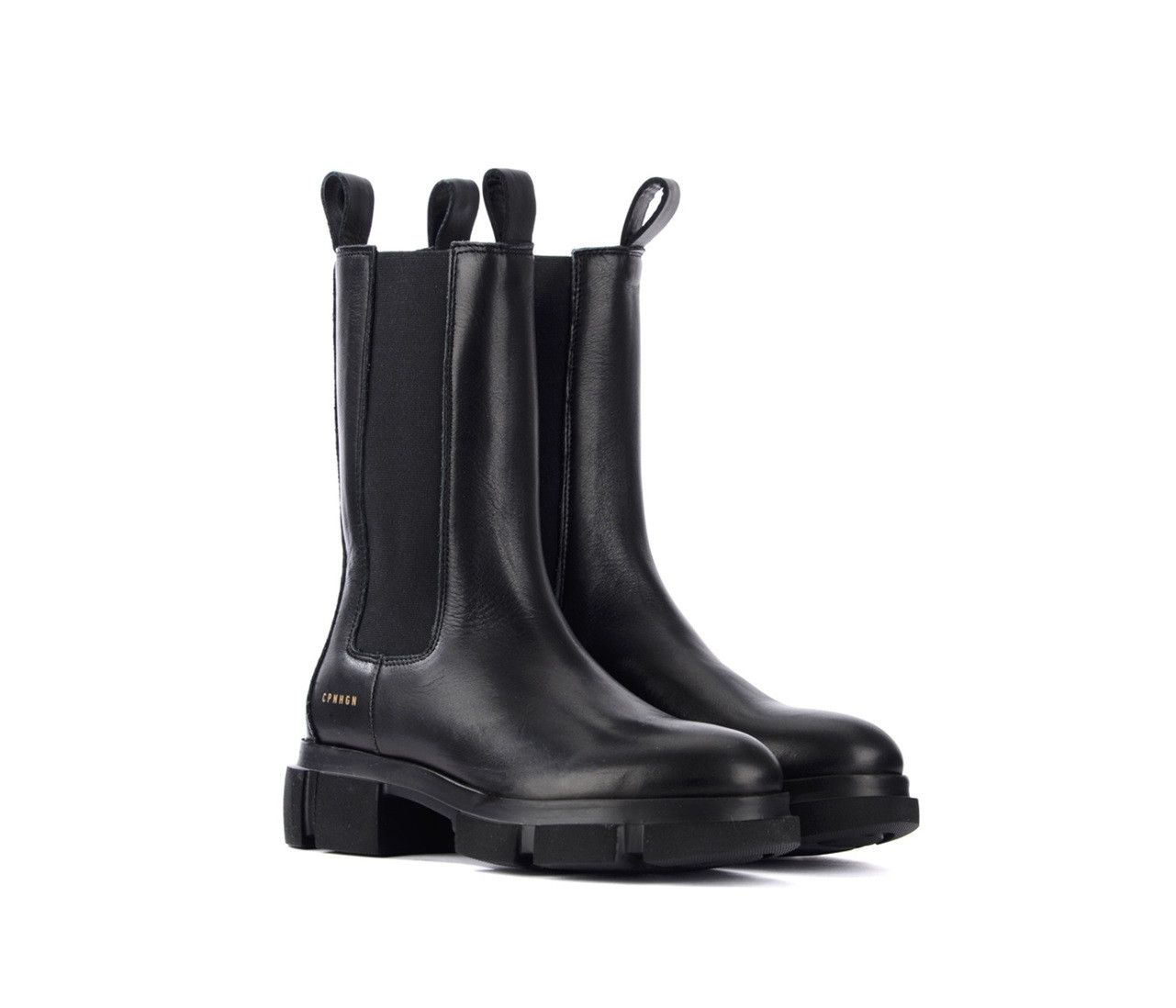 COPENHAGEN STUDIOS Chunky Black Leather Boots Size US 10 / IT 40 - 1 Thumbnail