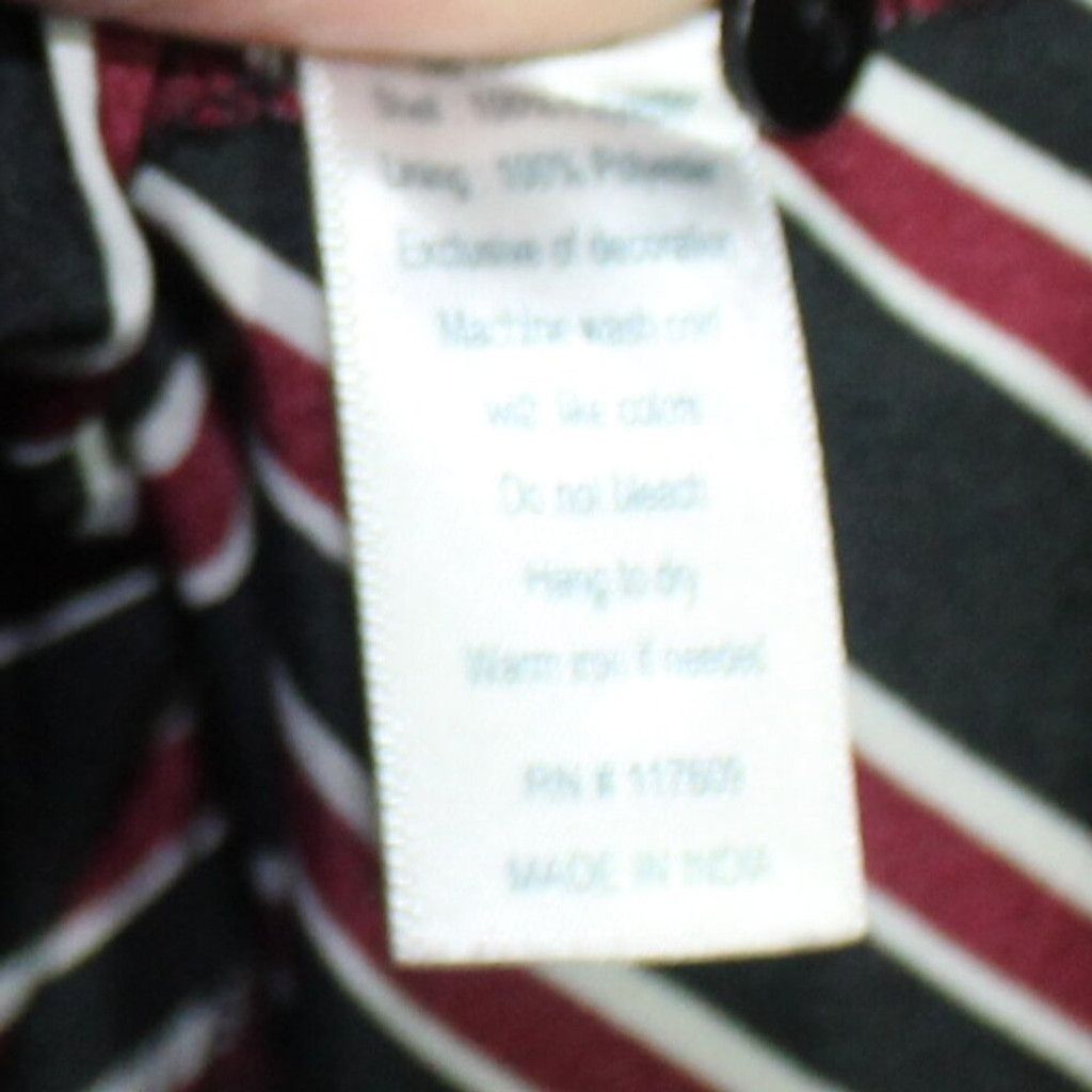 Other Downeast Deep Red, Black, & White Diagonal Striped Dress Size M / US 6-8 / IT 42-44 - 5 Thumbnail